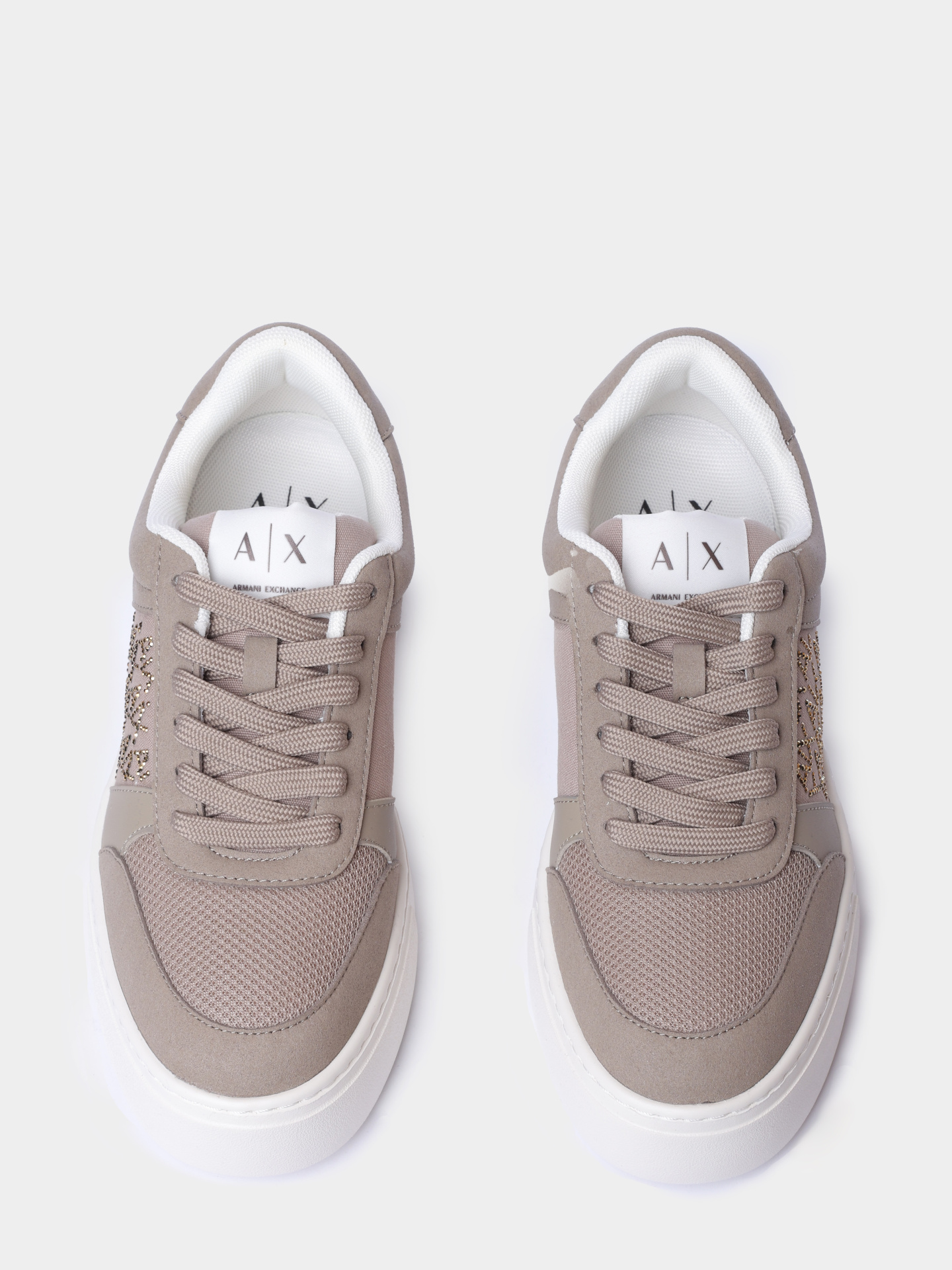 Кеды Armani Exchange XW002788 AF23057 U6223 бежевые женские — купить в интернет-магазине Verdistore