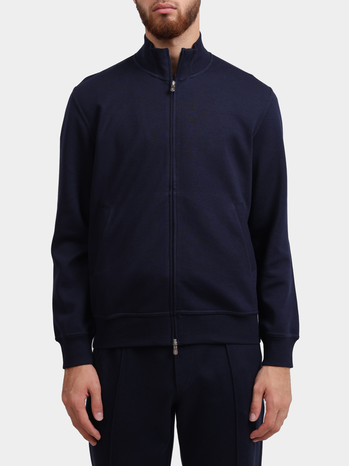 Мастерка Brunello Cucinelli MM8319089G C1265 темно-синяя мужская — купить в интернет-магазине Verdistore