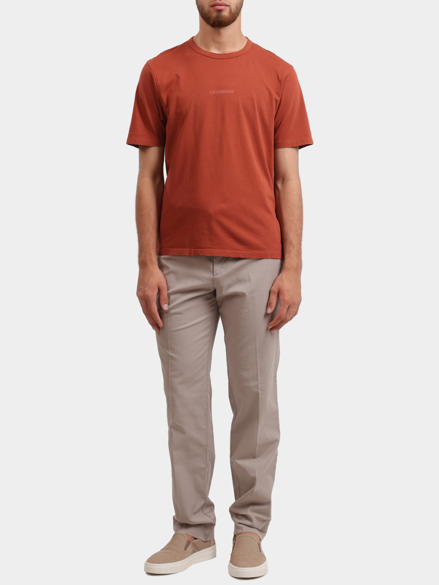 Футболка C.P. Company 18CMTS085A005431R 598 терракотовая мужская — купить в интернет-магазине Verdistore