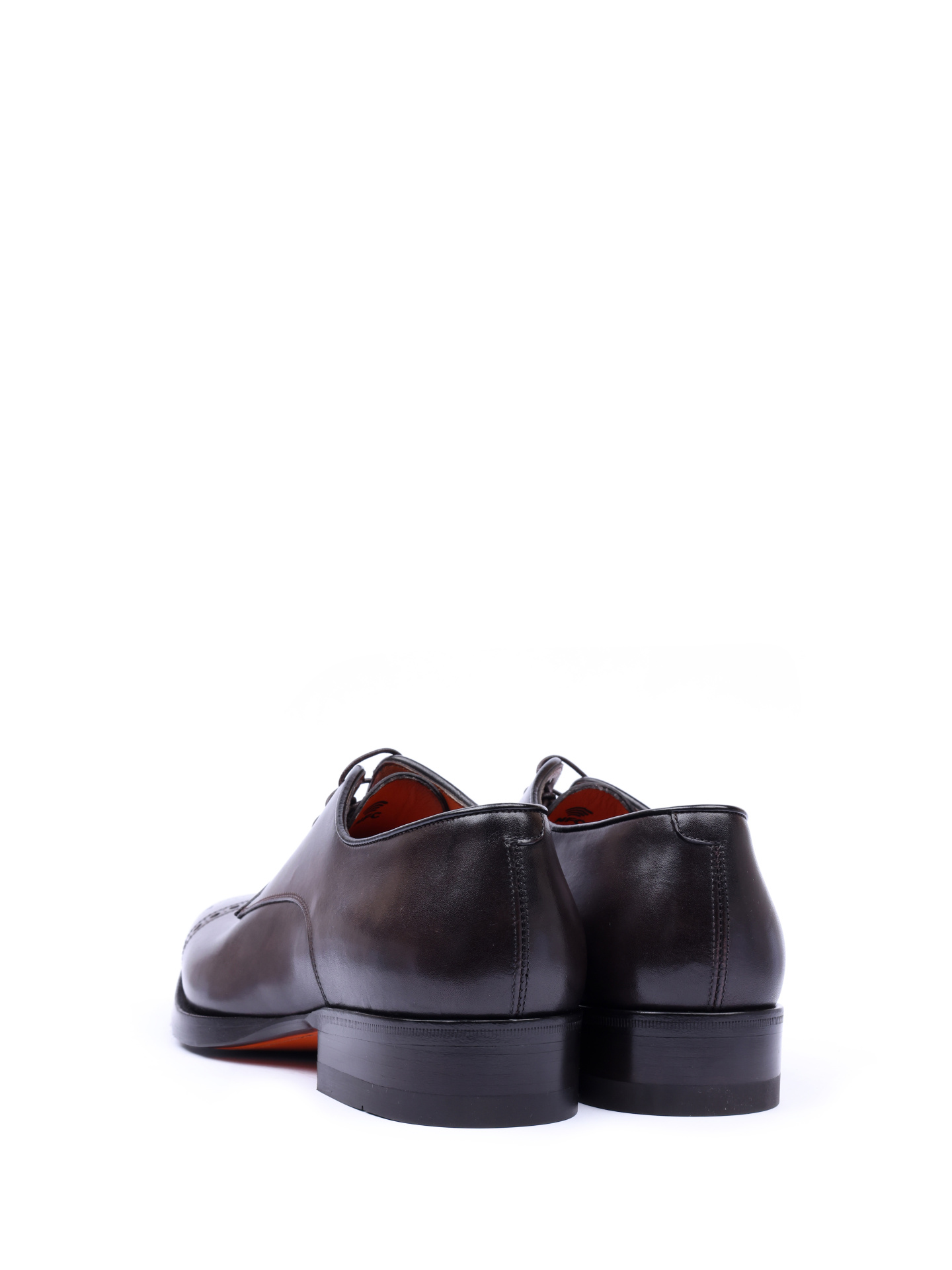 Дерби коричневые с миндалевидным мысом из мягкой прочной кожи — купить в интернет-магазине Verdistore