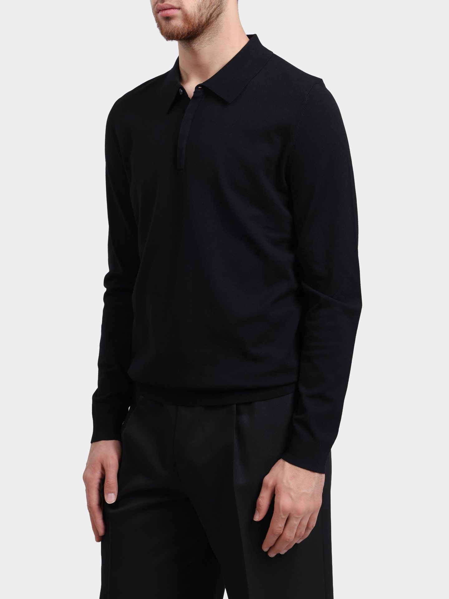 Свитер-поло Hugo 50532050 001 черный мужской — купить в интернет-магазине Verdistore