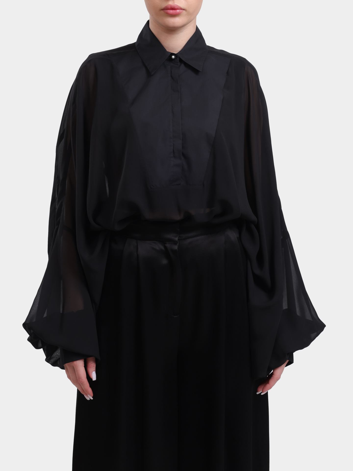 Блуза Pinko 105571 A2VN Z99 черная женская с широкими рукавами — купить в интернет-магазине Verdistore