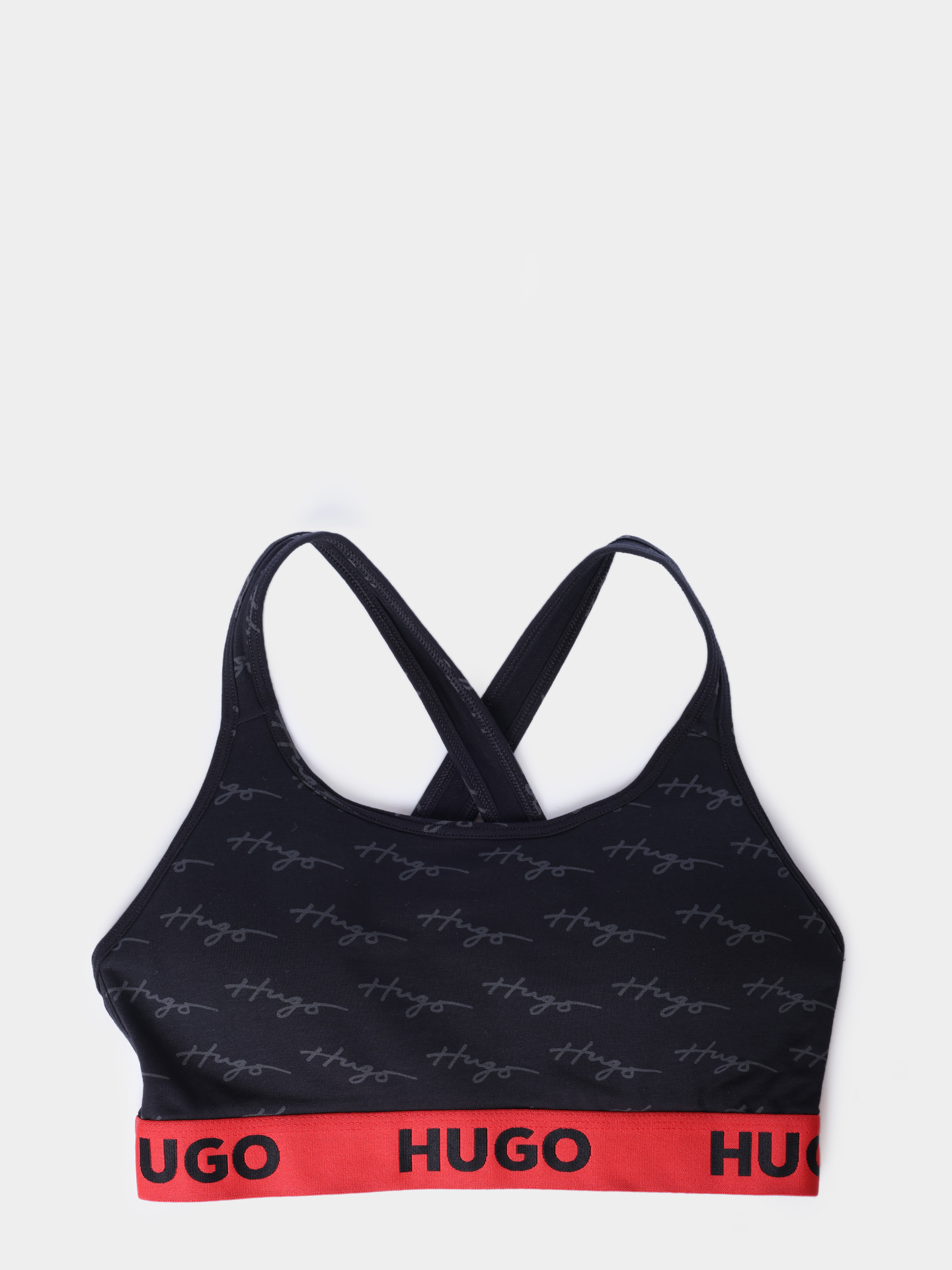 Топ Hugo 10241852 01 50515208 965 черный женский с монограммным логотипом — купить в интернет-магазине Verdistore