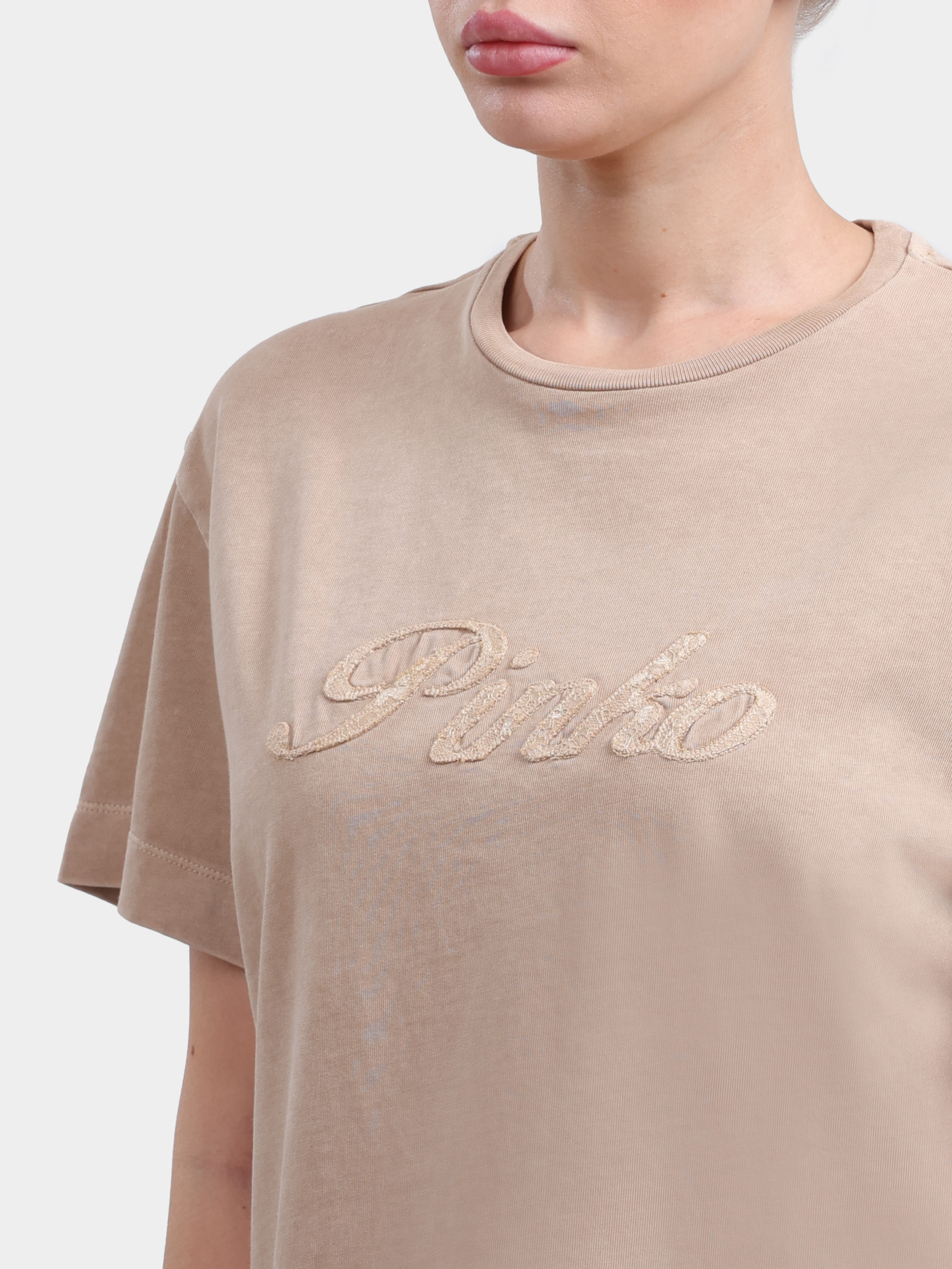 Футболка Pinko 106575 A36T C36 с рельефным логотипом женская — купить в интернет-магазине Verdistore