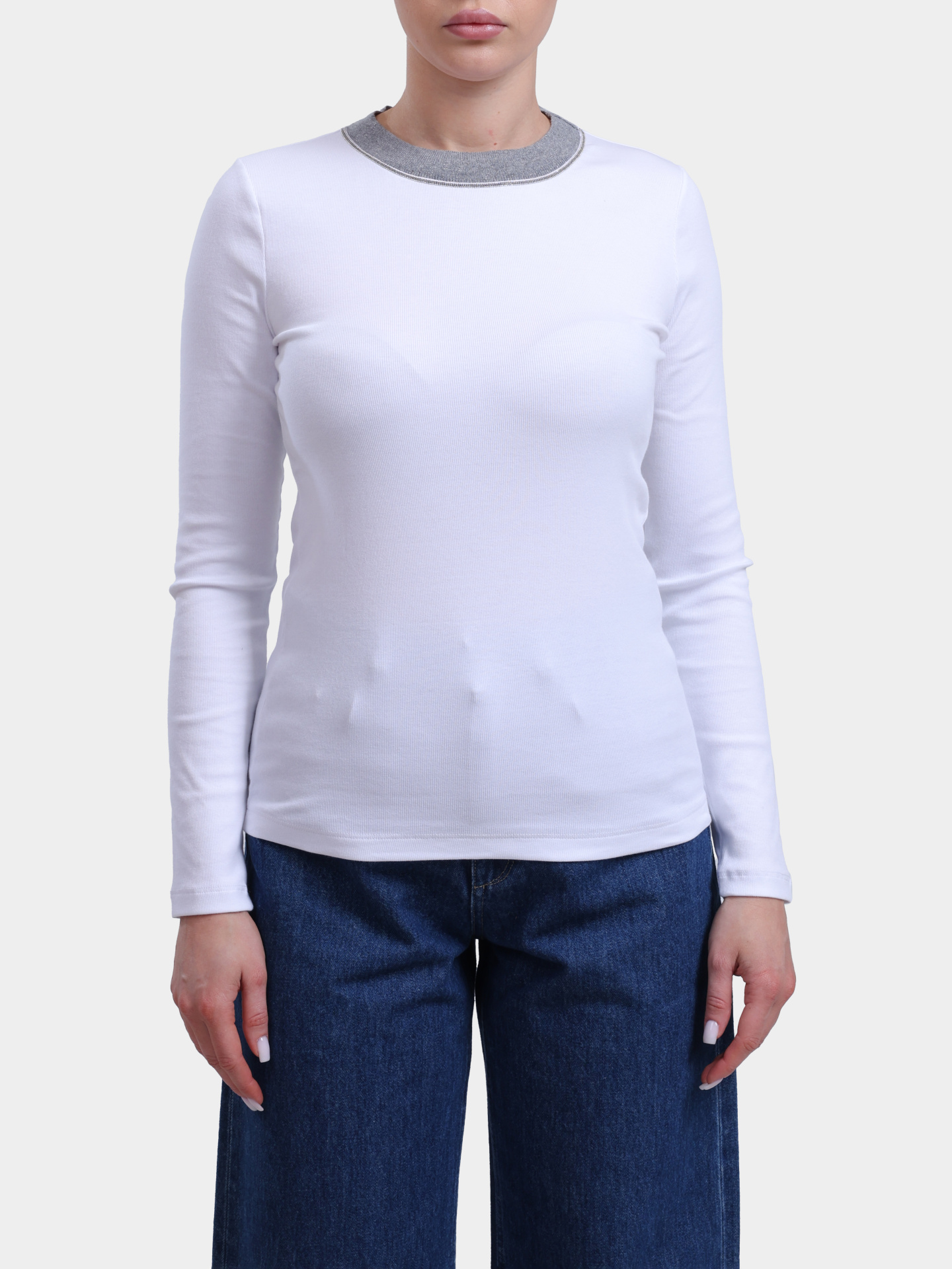 Лонгслив Peserico S06707J0 5669B 72B белый женский — купить в интернет-магазине Verdistore