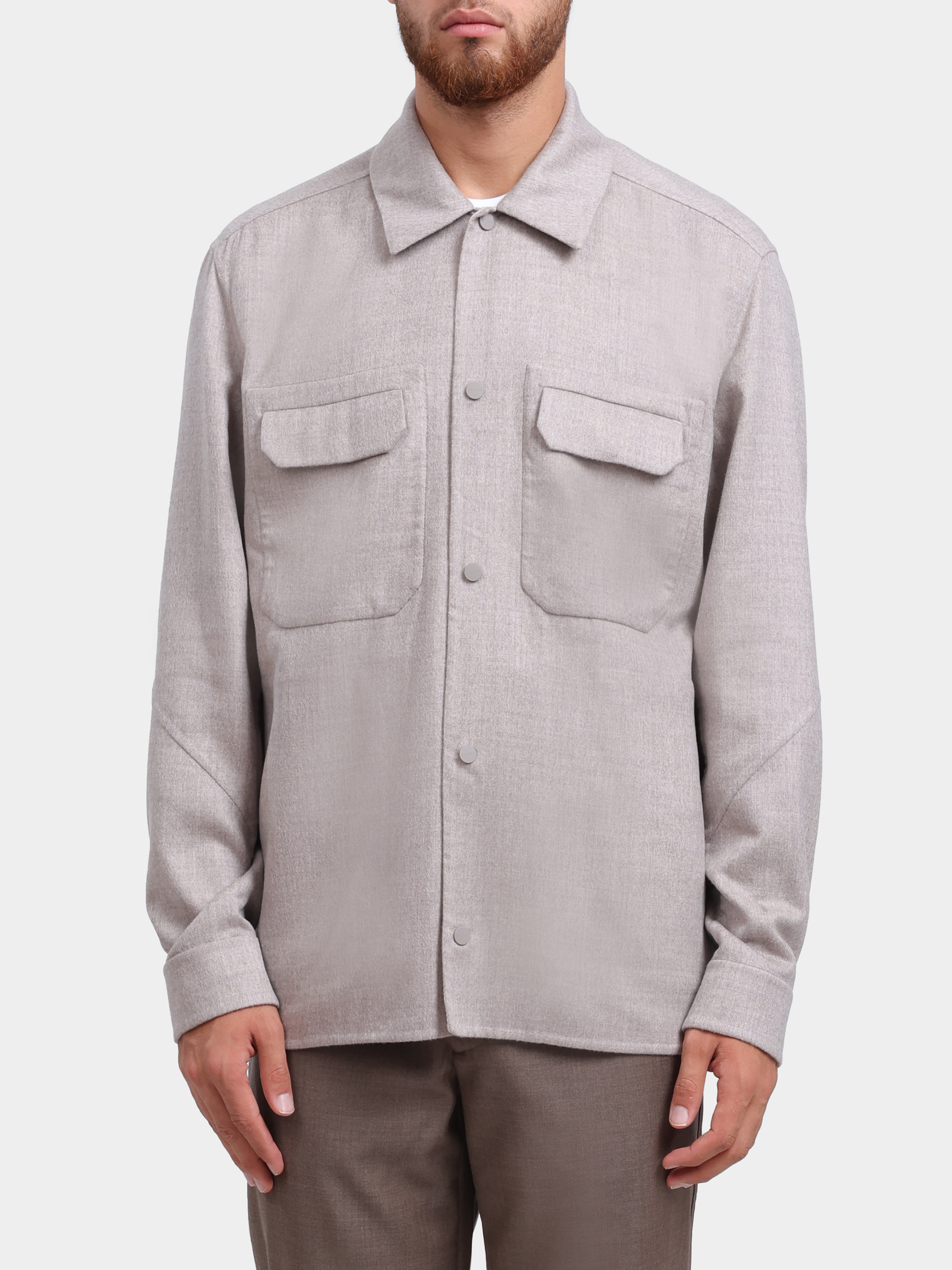 Куртка-рубашка Sease JJ075TN524 X34 светло-бежевая мужская прямого кроя — купить в интернет-магазине Verdistore