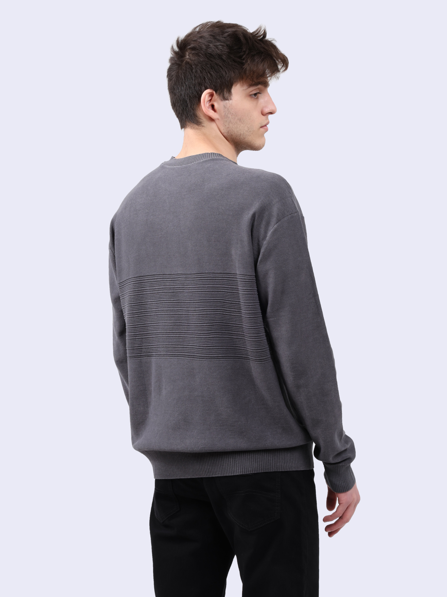 Свитер Armani Exchange 6DZM6J ZMQ7Z 19AA серый мужской из хлопка — купить в интернет-магазине Verdistore