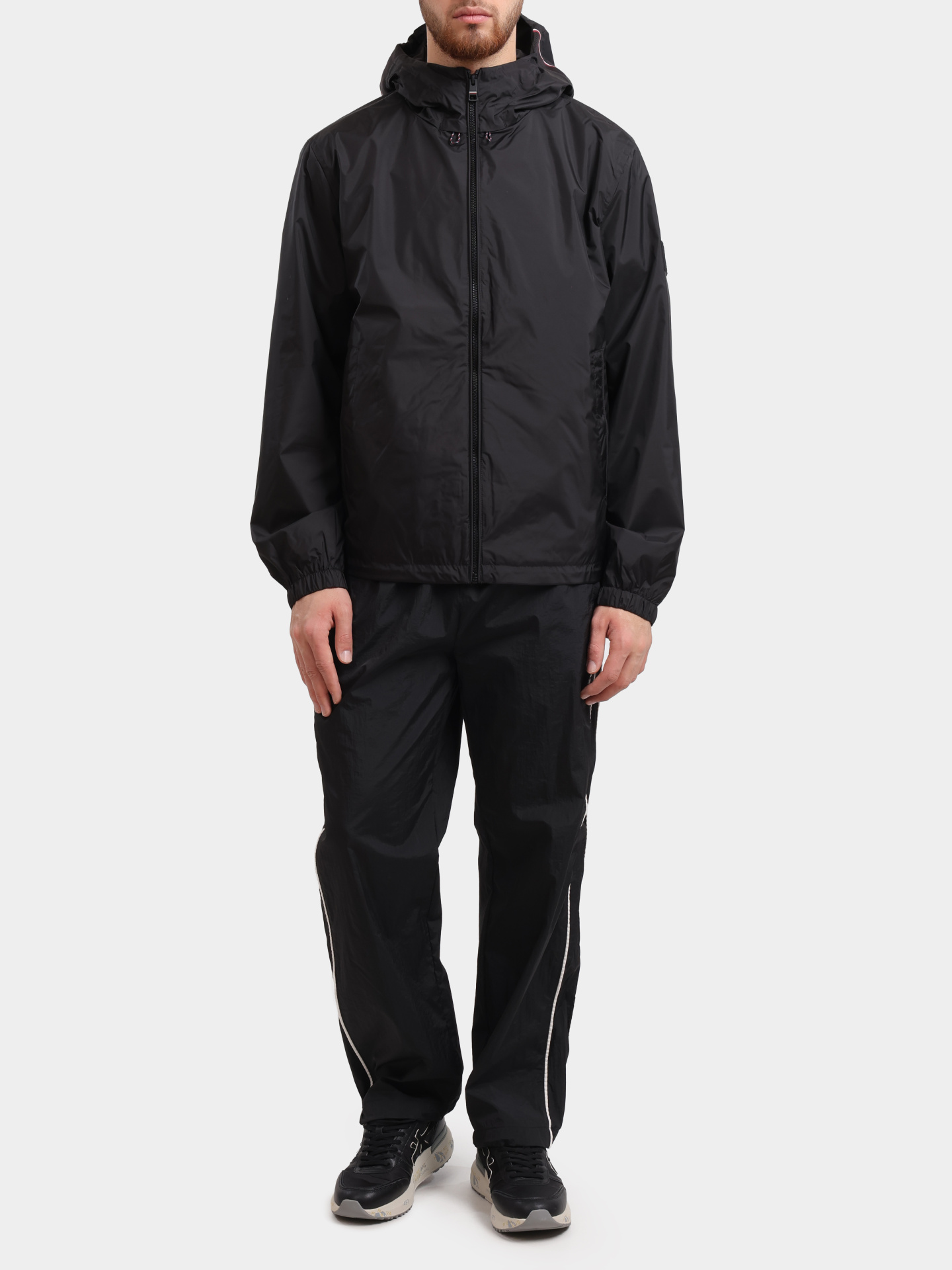 Мастерка Tommy Hilfiger MW0MW40225 черная мужская с капюшоном — купить в интернет-магазине Verdistore