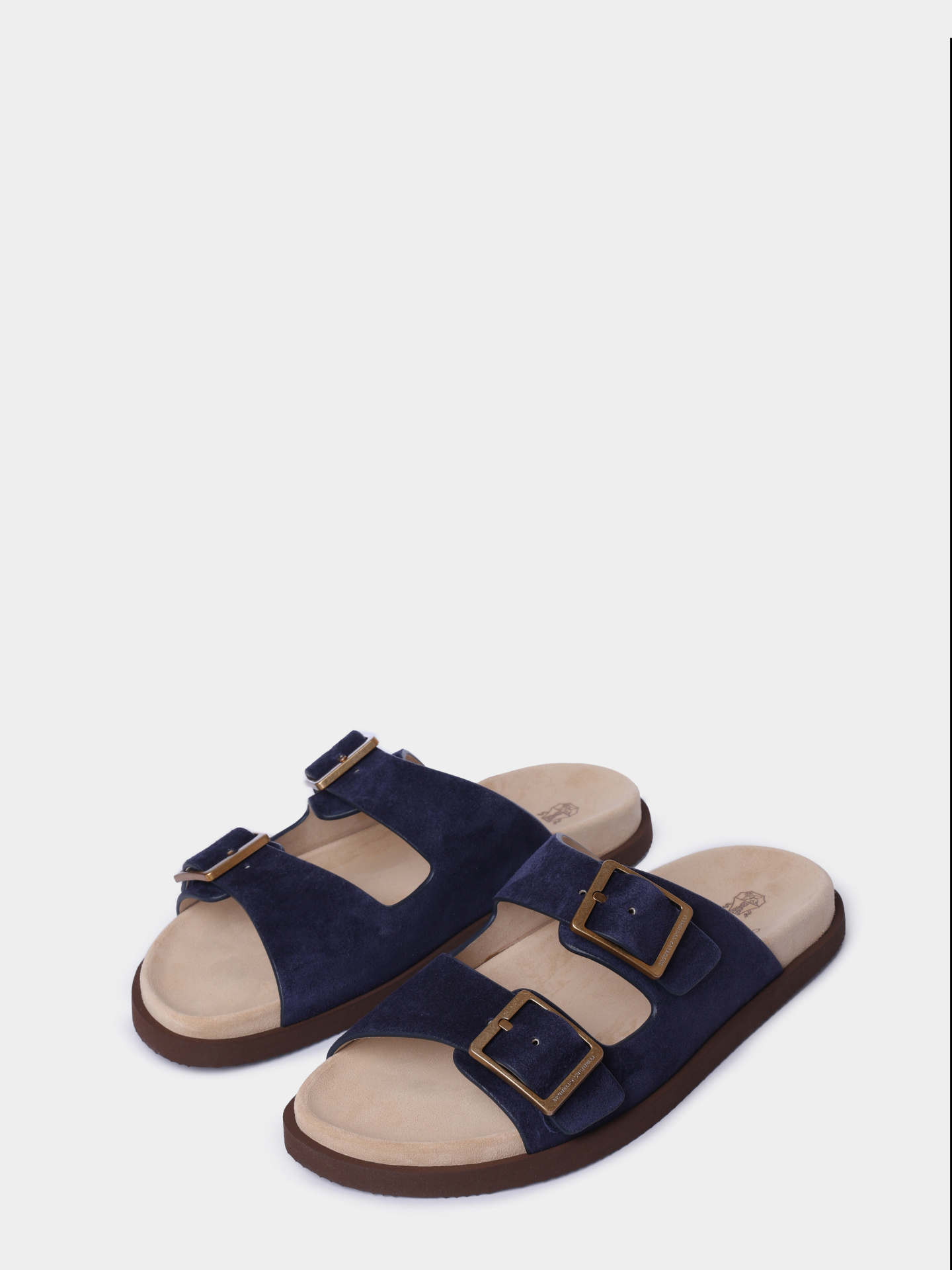 Шлепанцы Brunello Cucinelli MZUSOLY235 CDB34 замшевые мужские — купить в интернет-магазине Verdistore