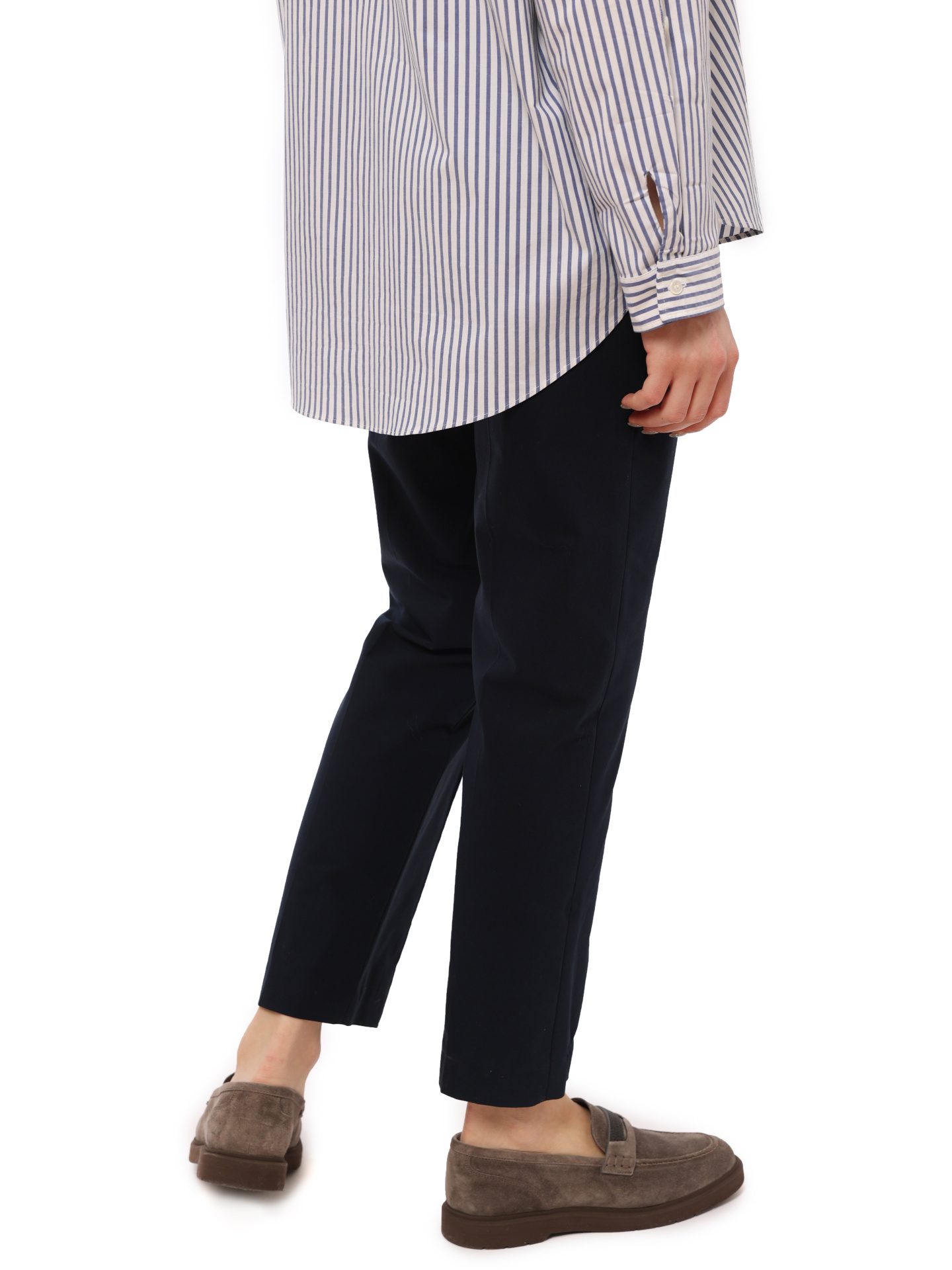 Брюки Brunello Cucinelli M0F70P6548 темно-синие женские — купить в интернет-магазине Verdistore