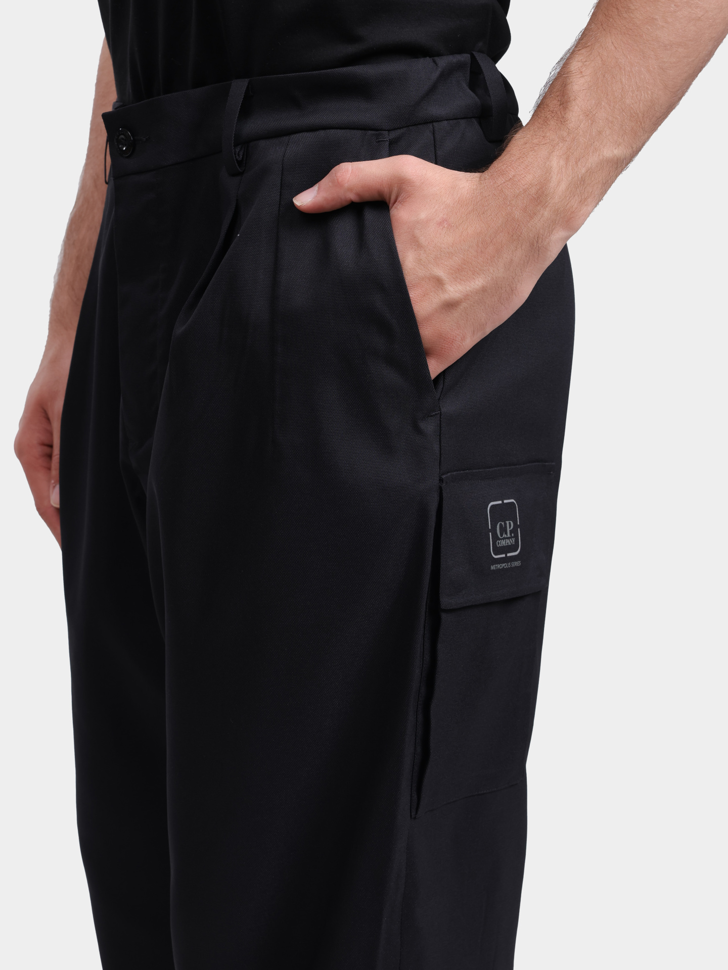 Брюки-карго C.P. Company 20CLPA038A 110407A 999 черные мужские — купить в интернет-магазине Verdistore