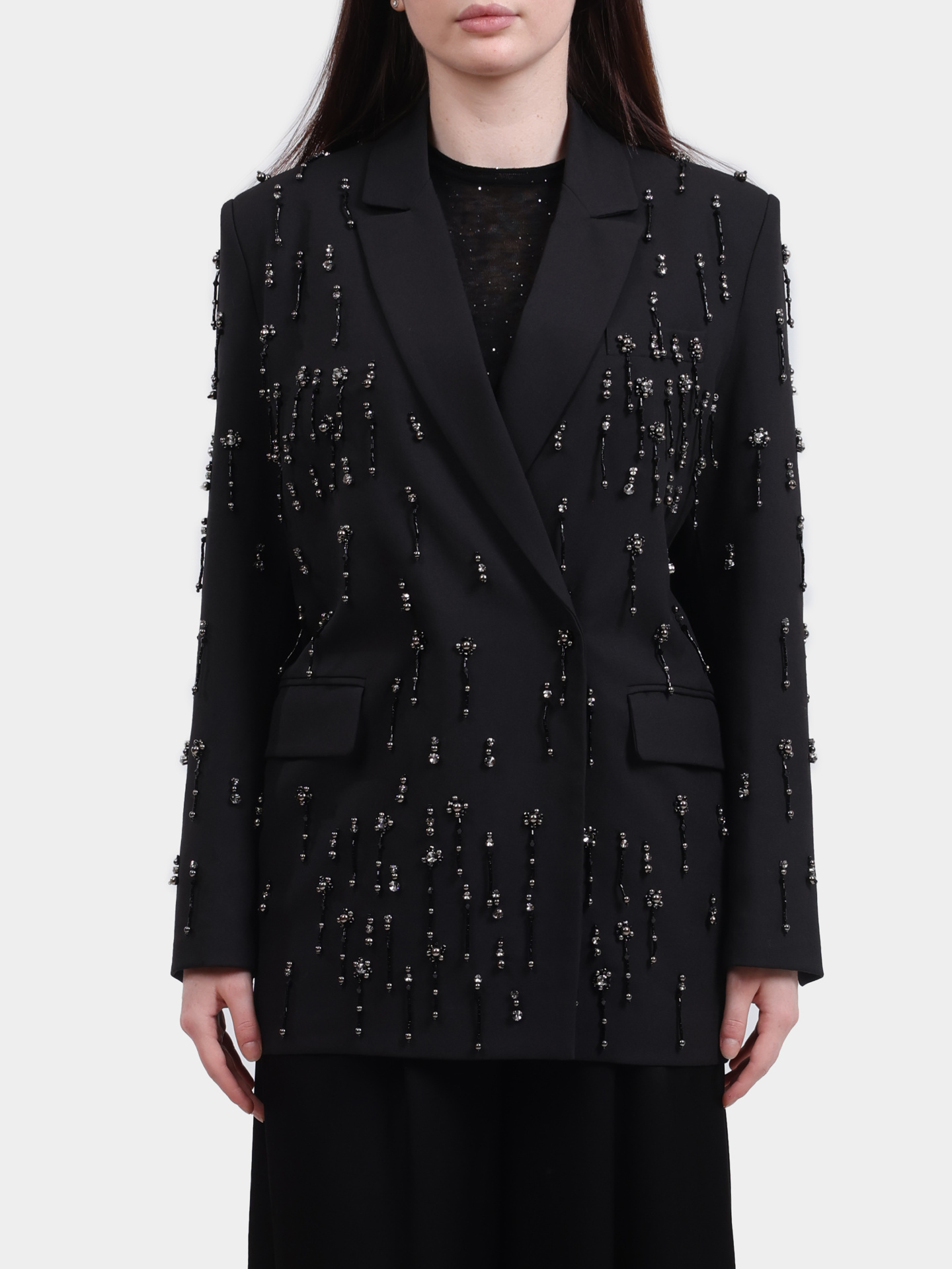 Жакет Pinko 105411 A2PN Z99 черный женский с бисером — купить в интернет-магазине Verdistore