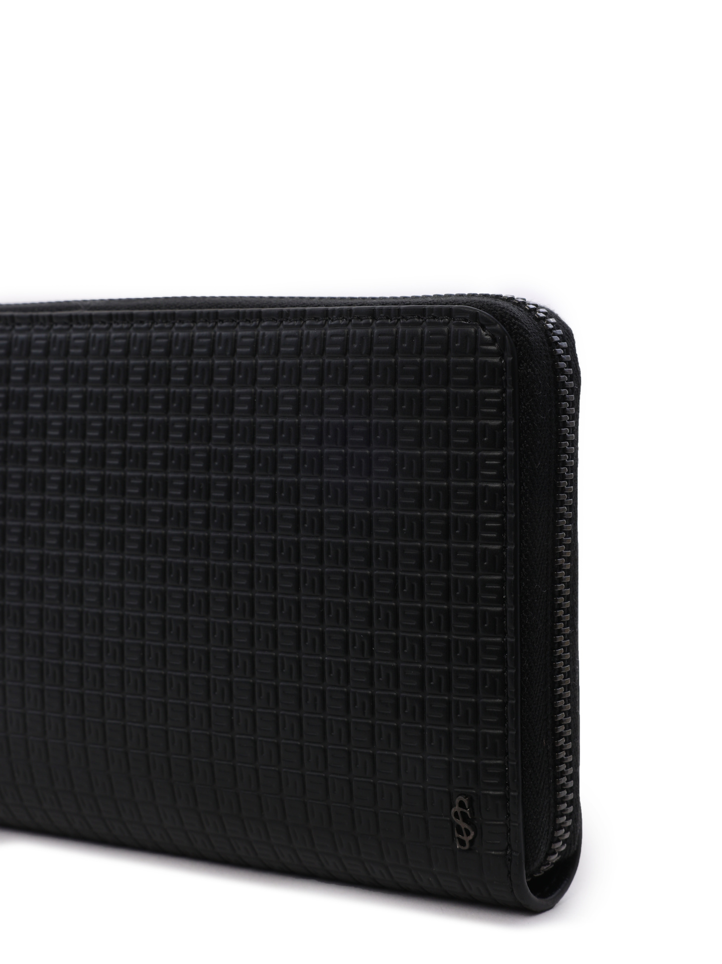 Портмоне черное с монограммным логотипом кожаное черное — купить в интернет-магазине Verdistore