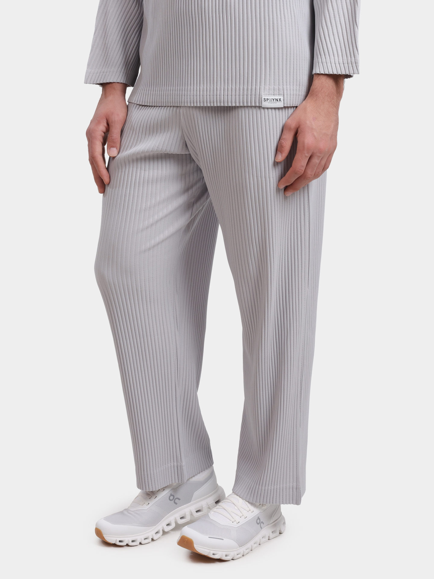 Брюки Sphynx pleats 2647-2 светло-серые мужские прямого кроя — купить в интернет-магазине Verdistore