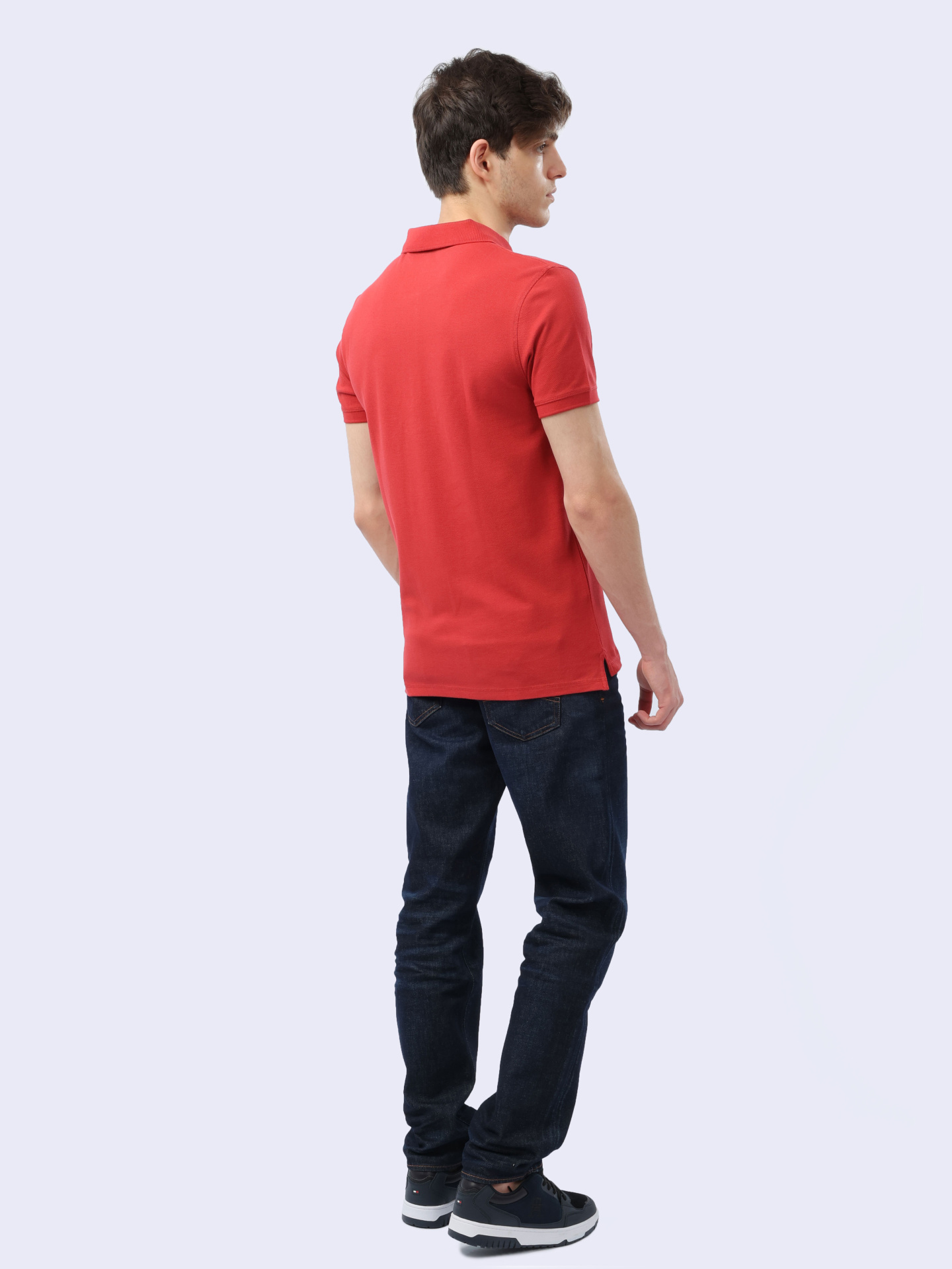 Поло Calvin Klein Jeans J30J323394 красное мужское из хлопка — купить в интернет-магазине Verdistore