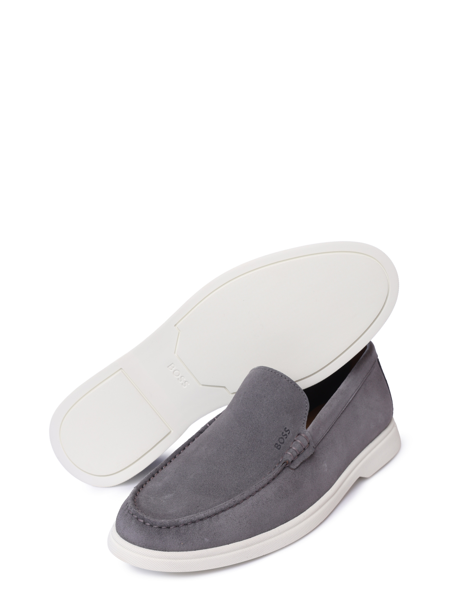 Лоферы Boss 50543083 035 серые мужские из замши — купить в интернет-магазине Verdistore