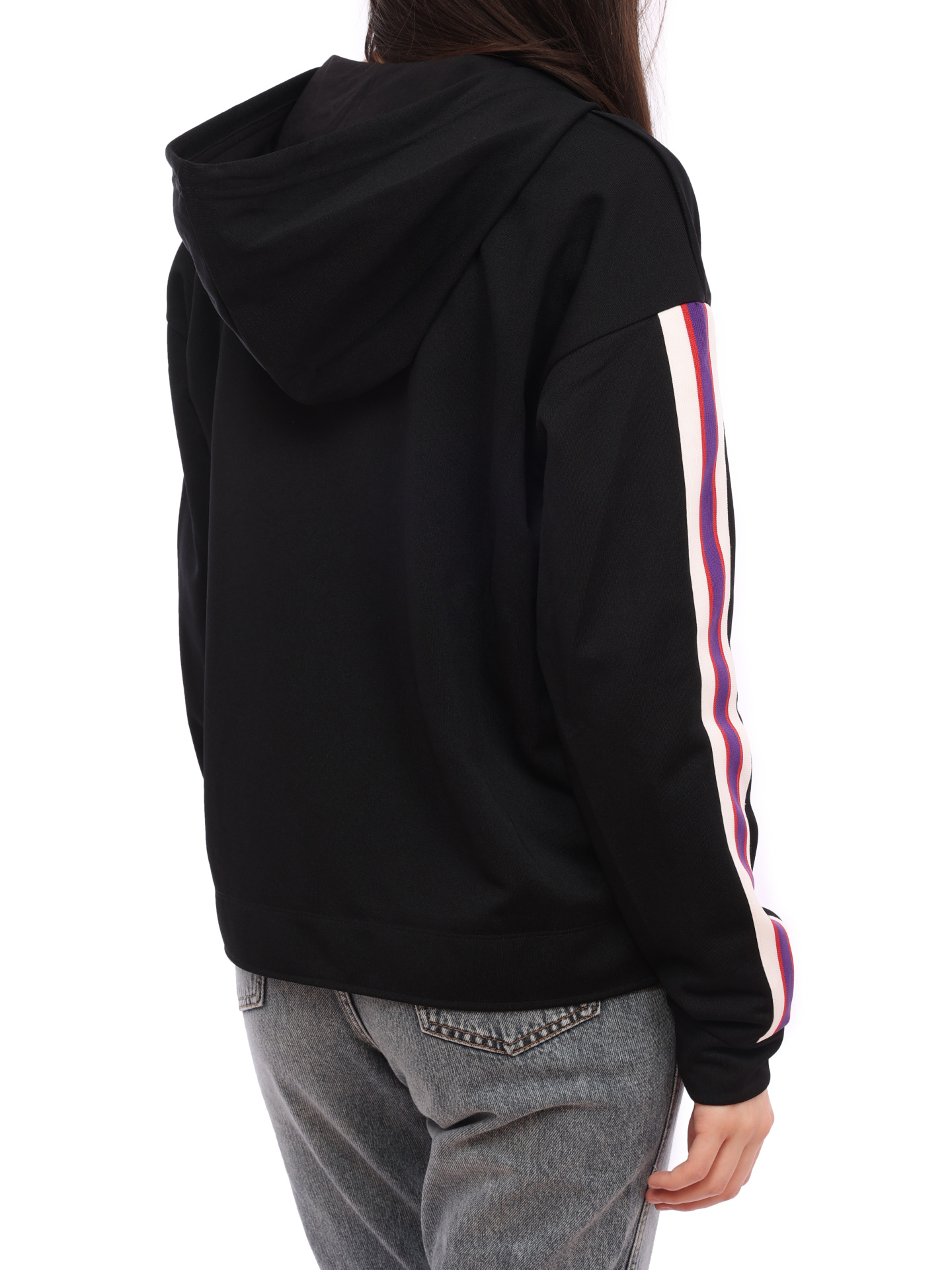 Мастерка Armani Exchange 6HYM90 YJ5FZ 1200 черная женская с лампасами — купить в интернет-магазине Verdistore