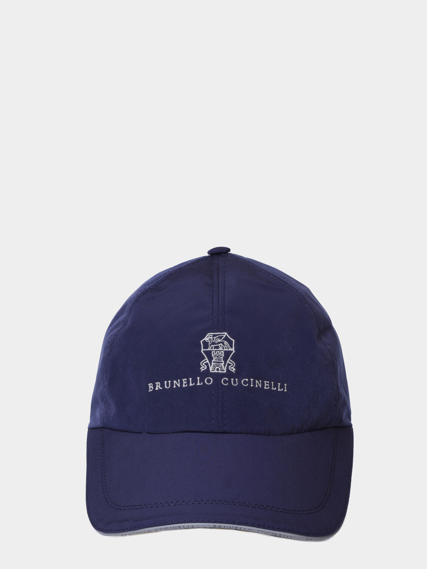 Бейсболка Brunello Cucinelli MM4799859 CEF87 с вышивкой синяя мужская — купить в интернет-магазине Verdistore