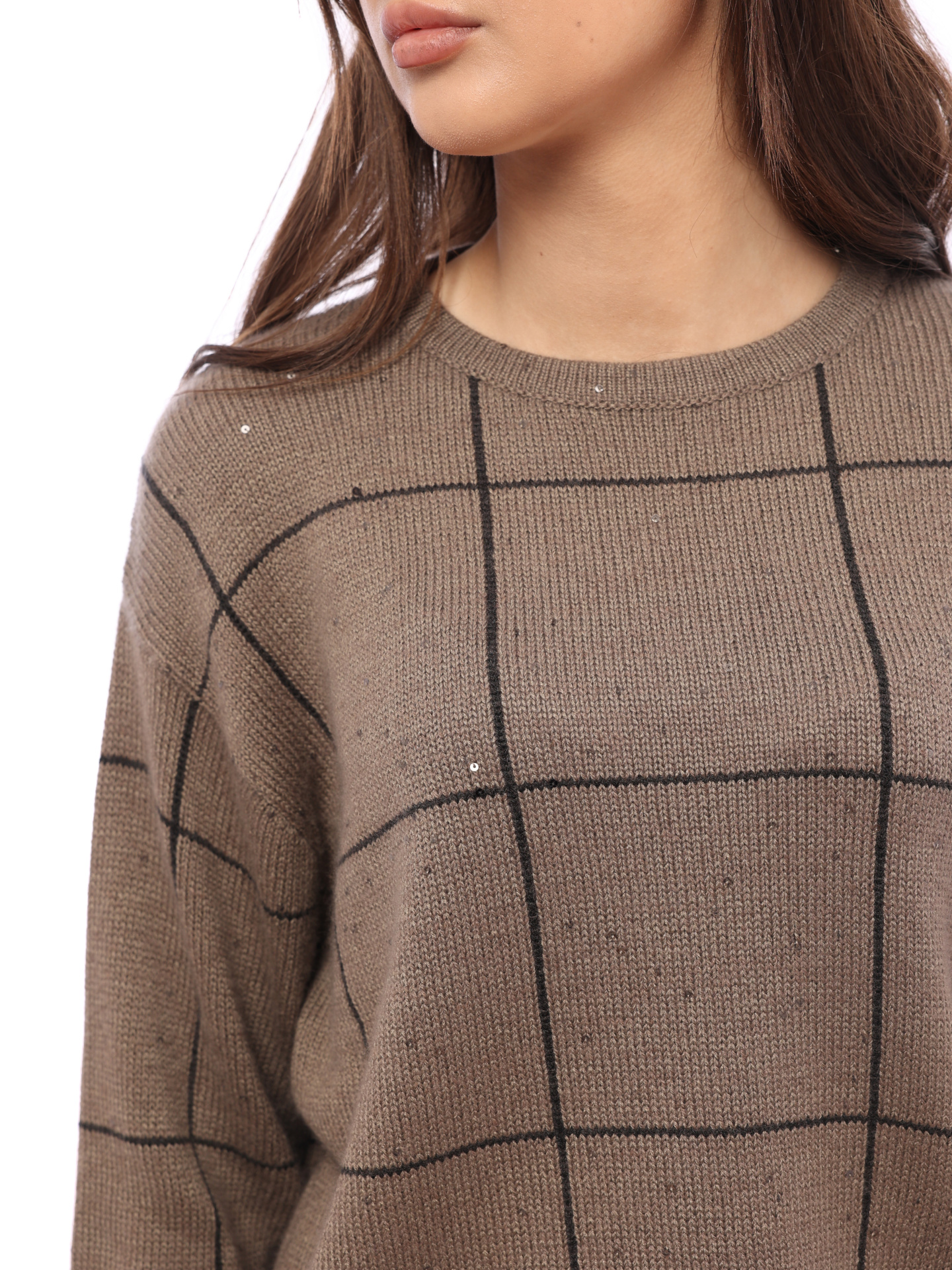 Свитер Brunello Cucinelli M73542320 коричневый женский — купить в интернет-магазине Verdistore