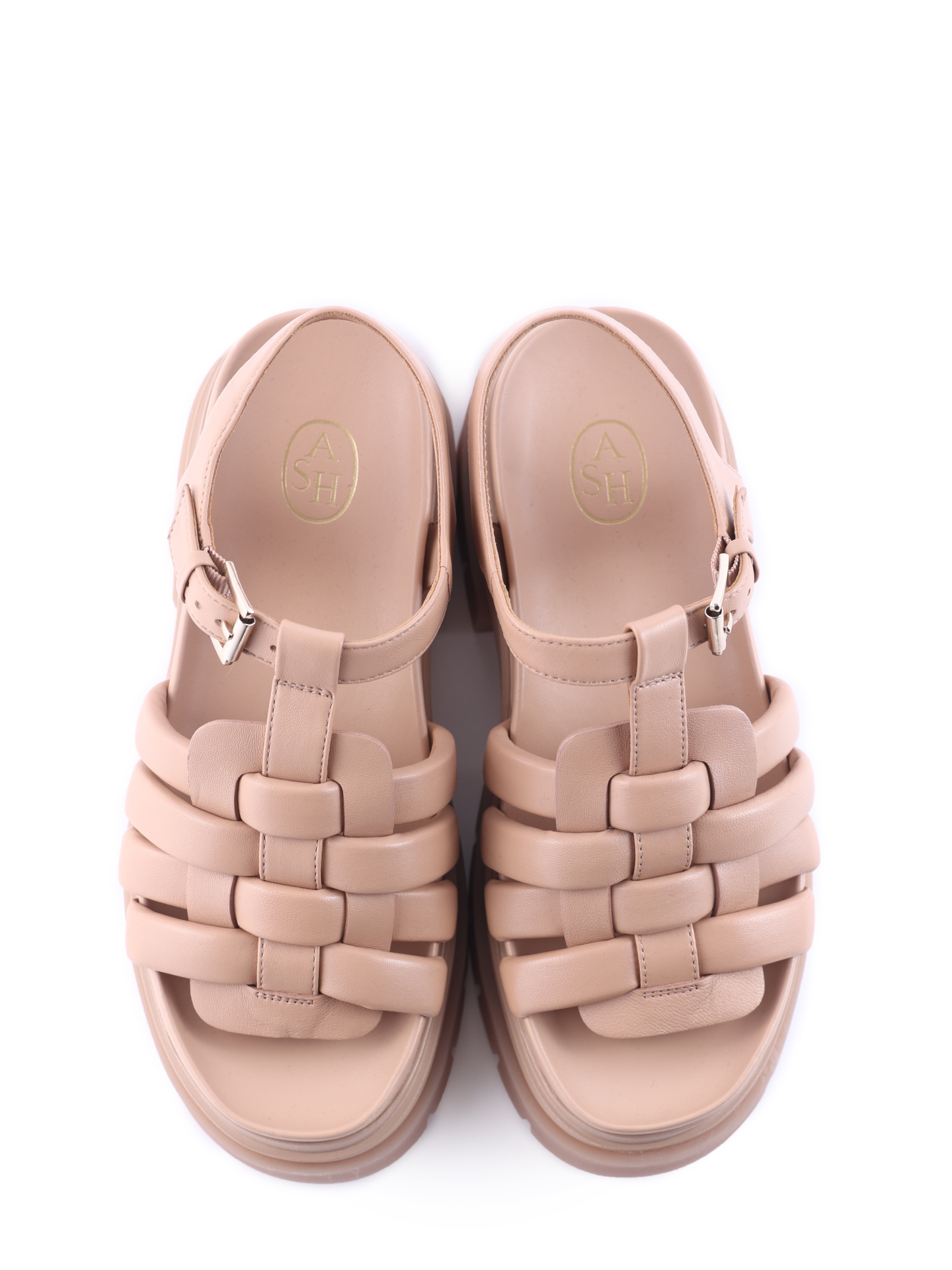 Сандалии ASH SIRENA 002 светло-коричневые женские плетеные — купить в интернет-магазине Verdistore