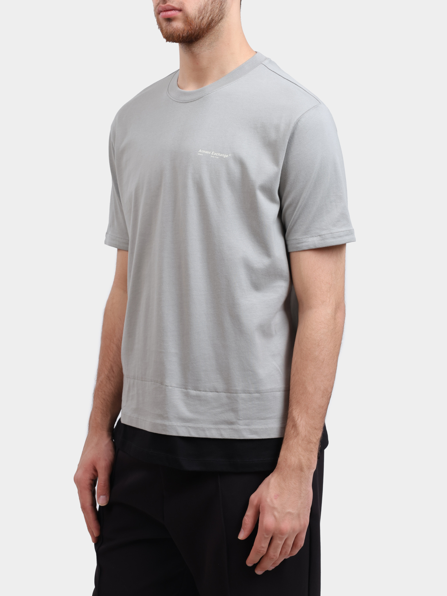 Футболка Armani Exchange XM000722 AF10362 серая мужская — купить в интернет-магазине Verdistore