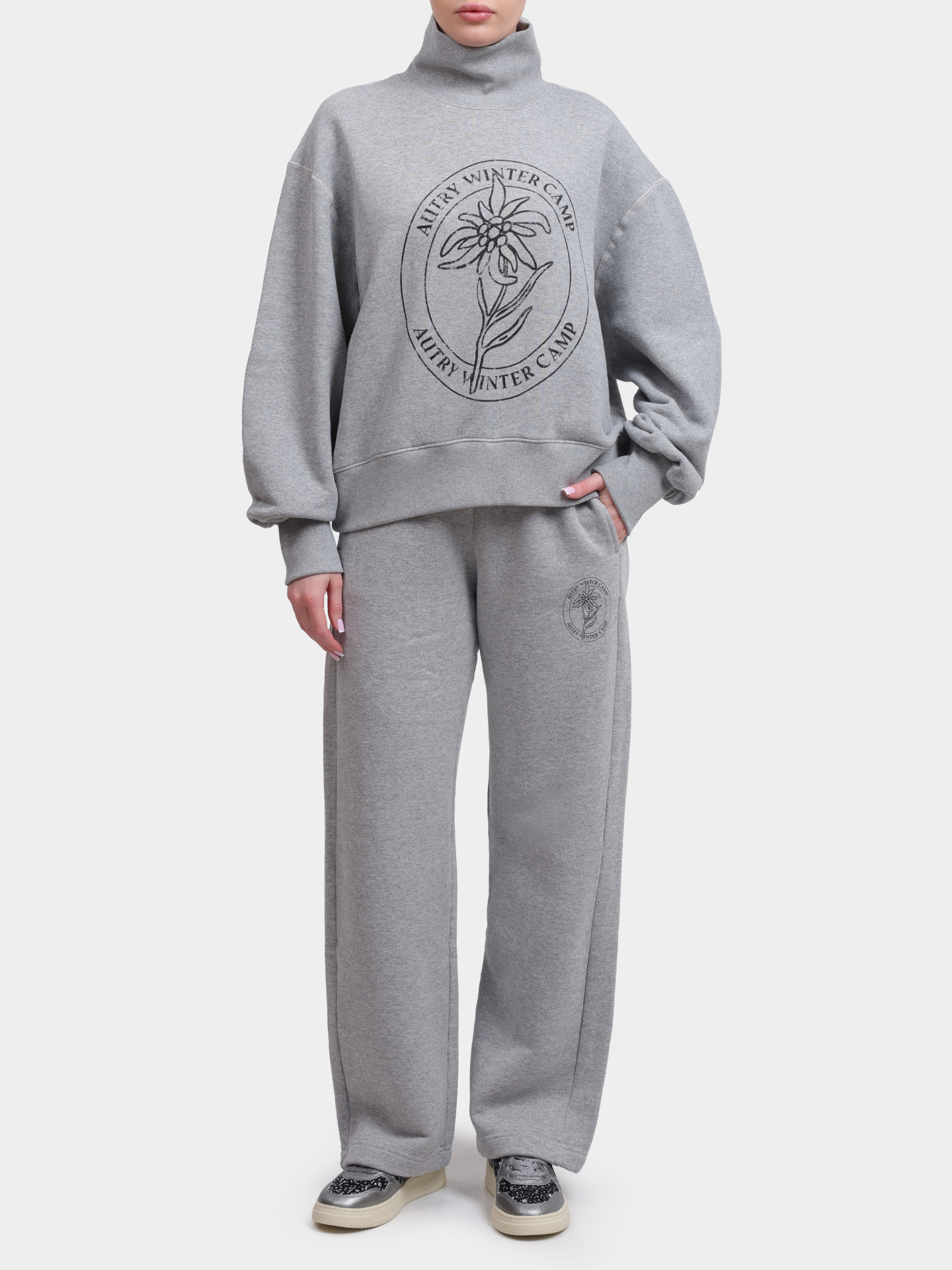 Брюки спортивные Autry SPPW - S8HD серые женские на кулиске — купить в интернет-магазине Verdistore