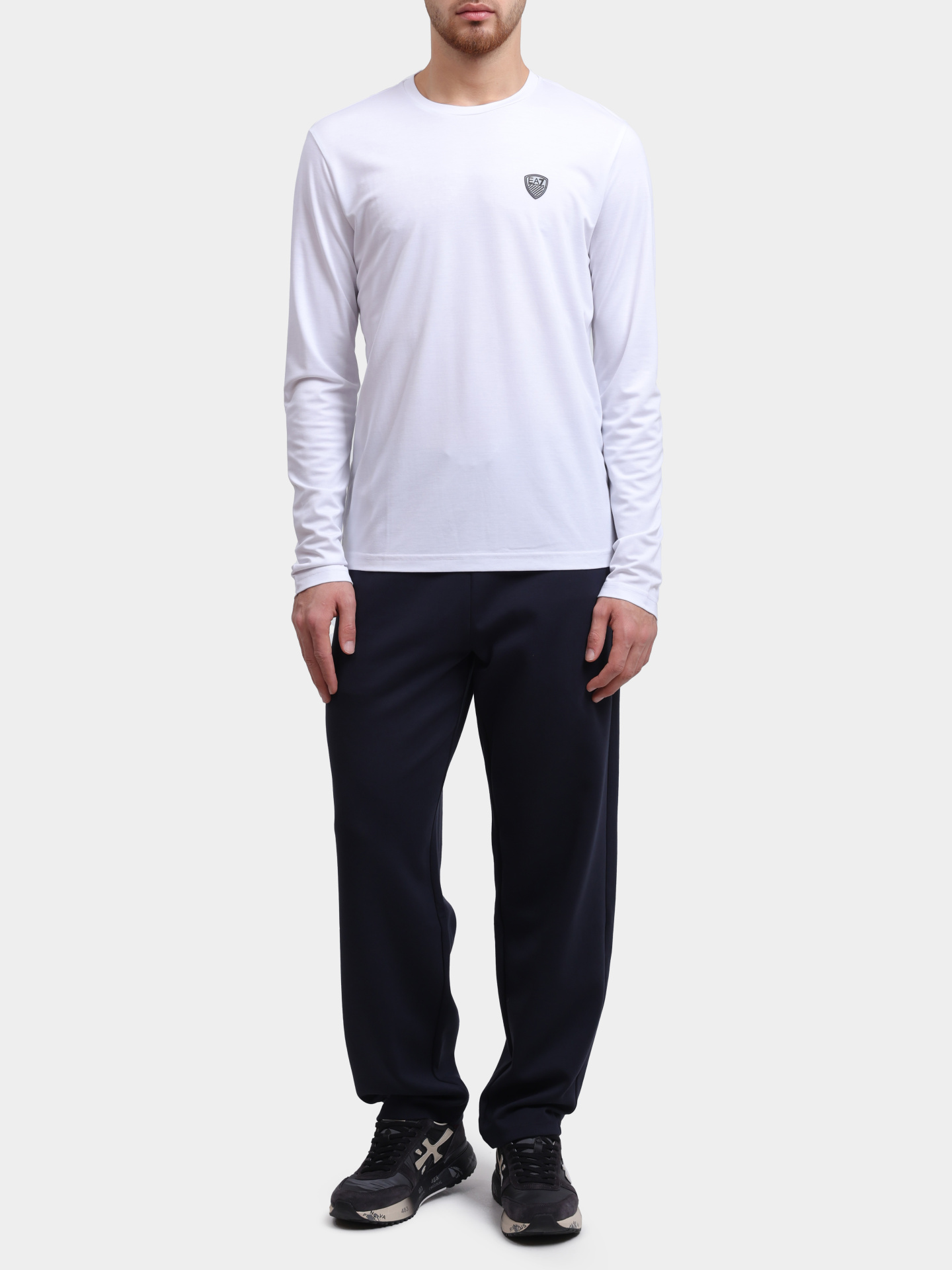 Брюки спортивные EA7 7X000133 AF13790 UB102 темно-синие мужские — купить в интернет-магазине Verdistore