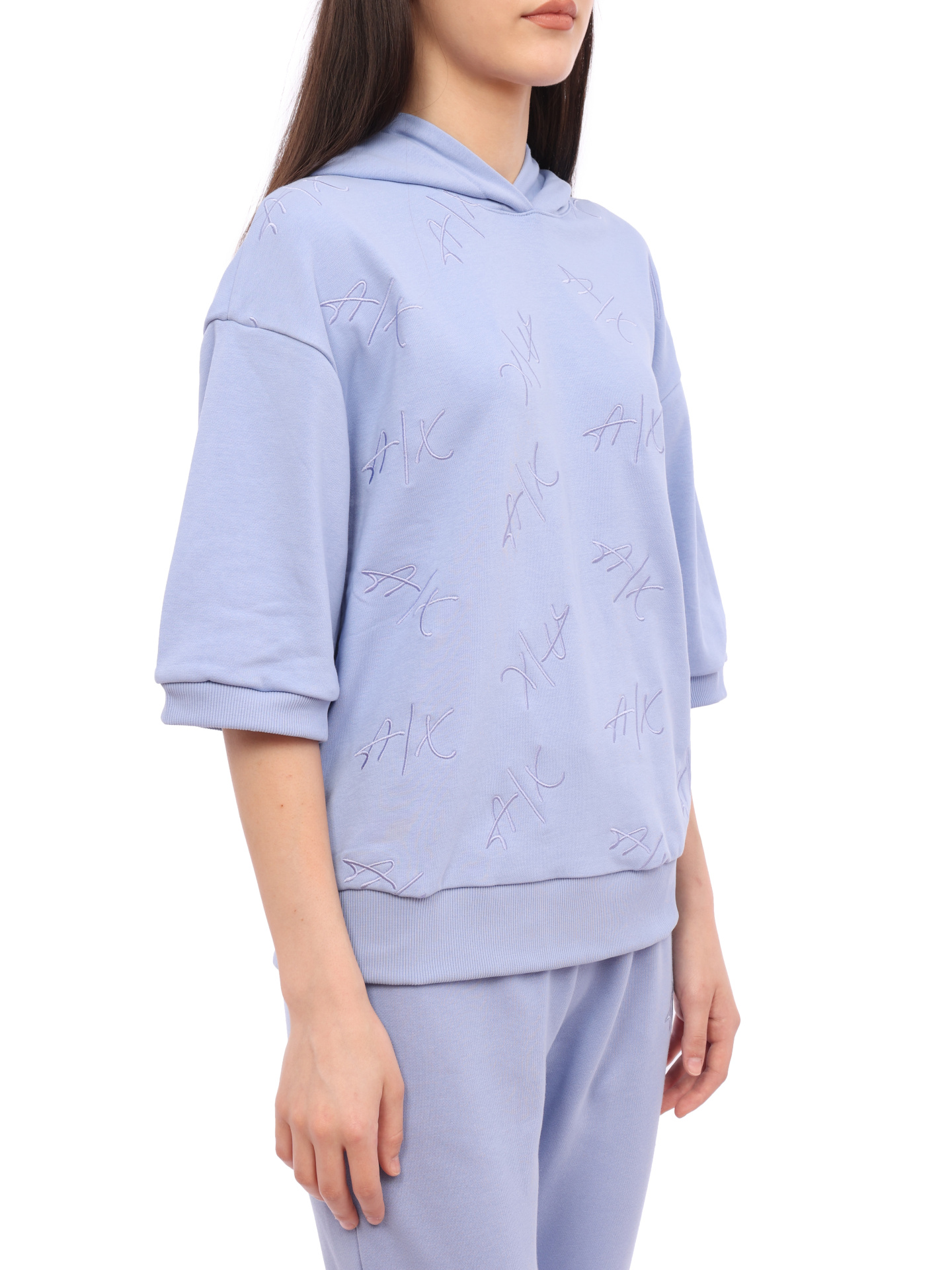 Толстовка Armani Exchange 3RYM73 YJDSZ 15CN голубая женская — купить в интернет-магазине Verdistore