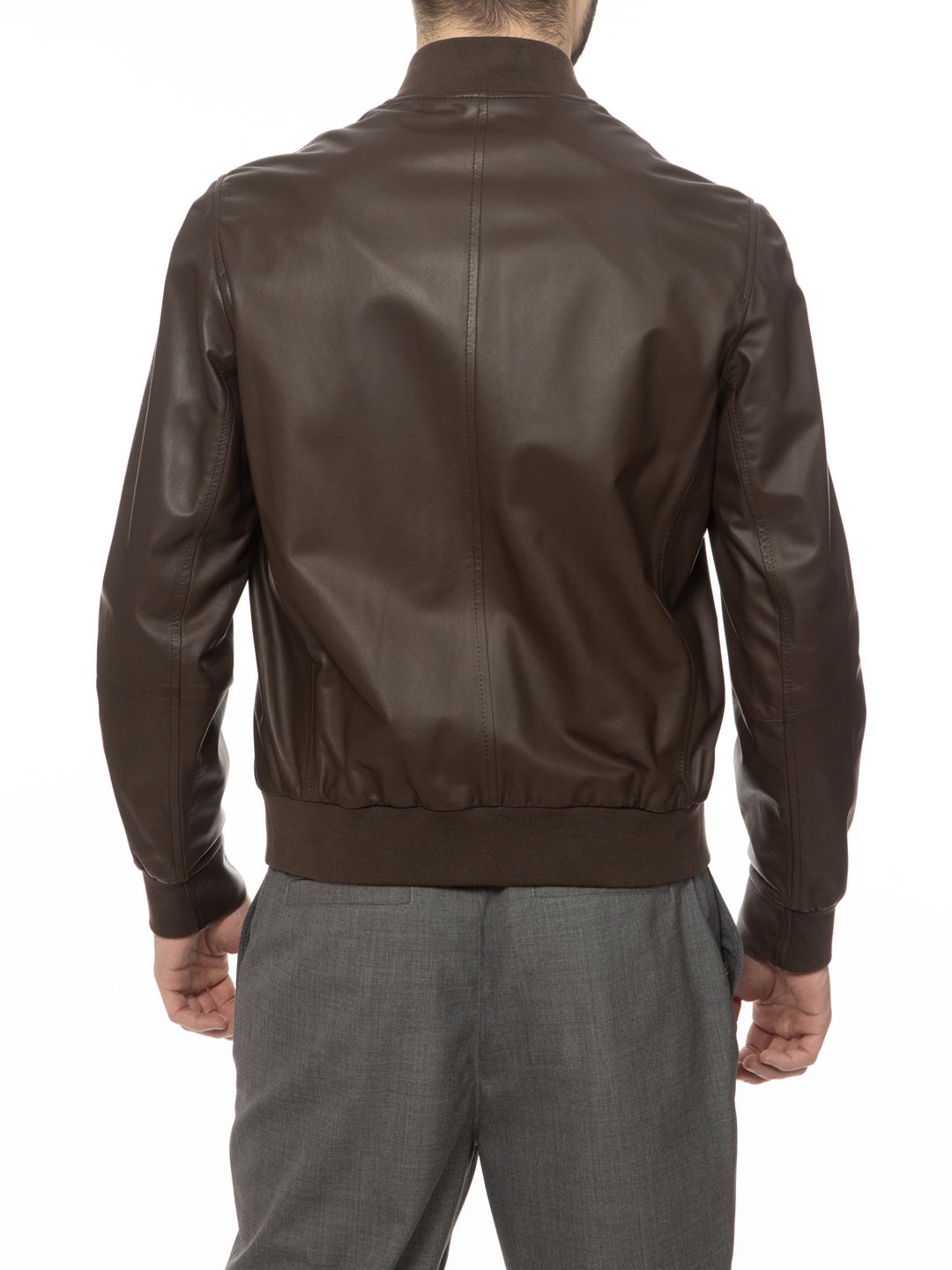 Куртка Brunello Cucinelli MPLYR1621 CA054 коричневая мужская из кожи — купить в интернет-магазине Verdistore