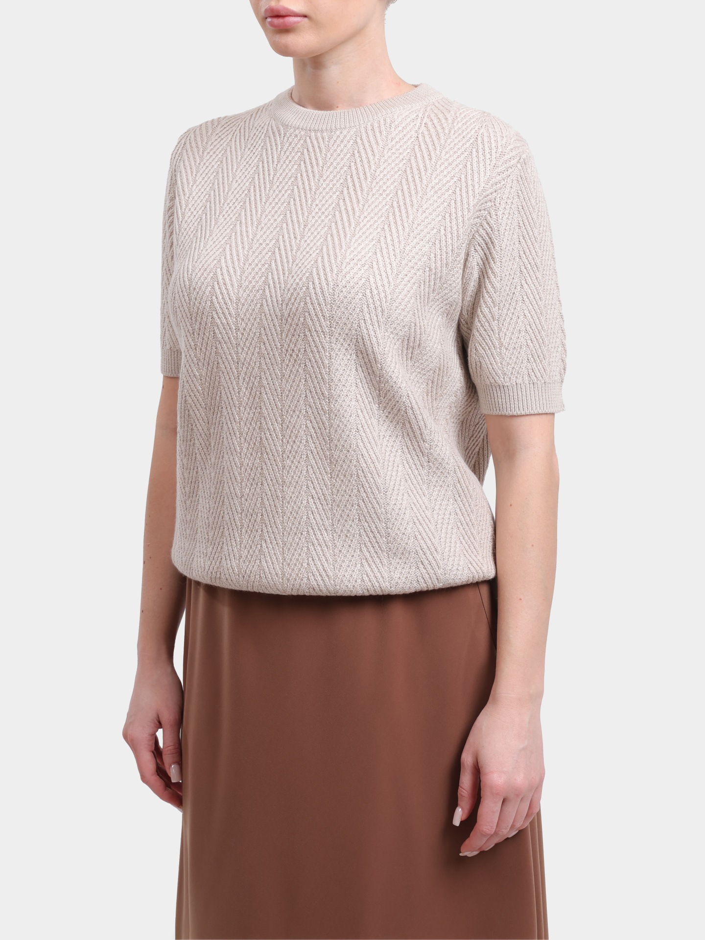 Джемпер MG000197D 70309 1990 бежевый женский — купить в интернет-магазине Verdistore