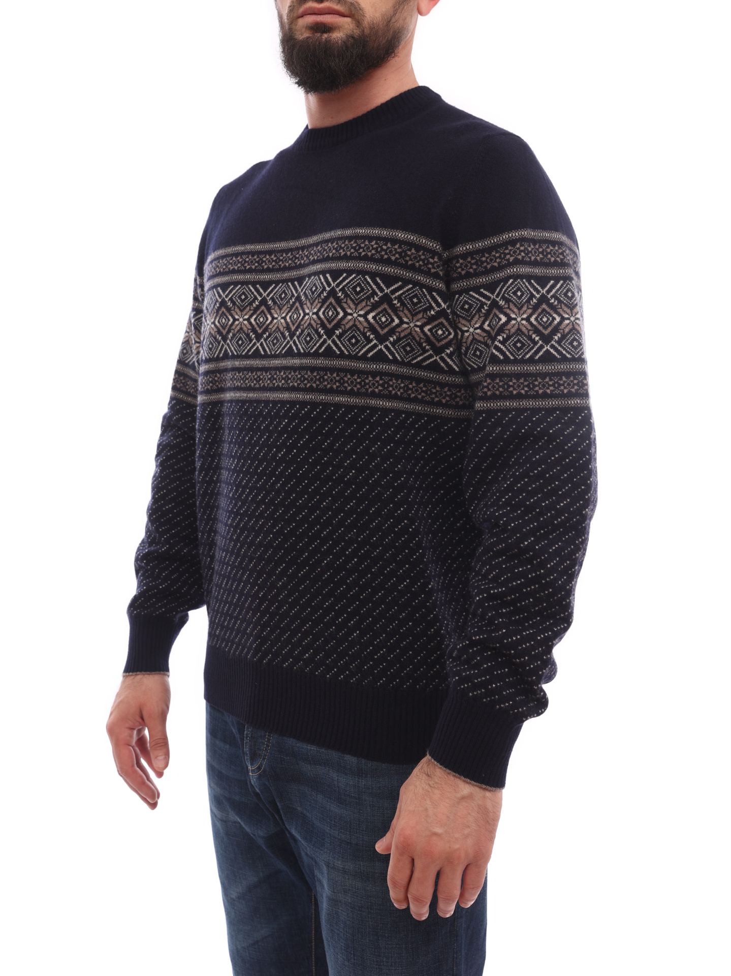 Джемпер Brunello Cucinelli M2228700 темно-синий мужской — купить в интернет-магазине Verdistore