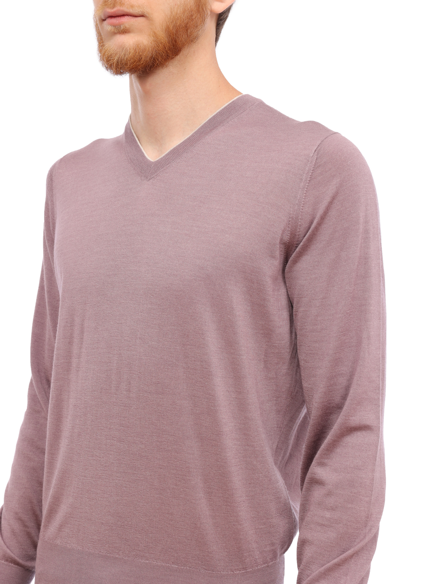 Джемпер Brunello Cucinelli M2300162 трикотажный мужской с V-вырезом — купить в интернет-магазине Verdistore