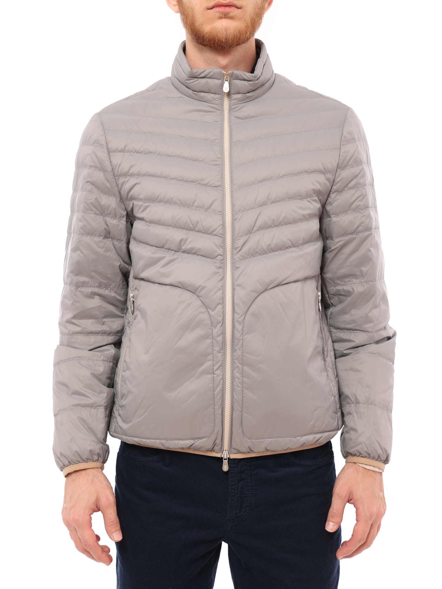 Пуховик Brunello Cucinelli MR4051727 CAK48 светло-серый мужской — купить в интернет-магазине Verdistore
