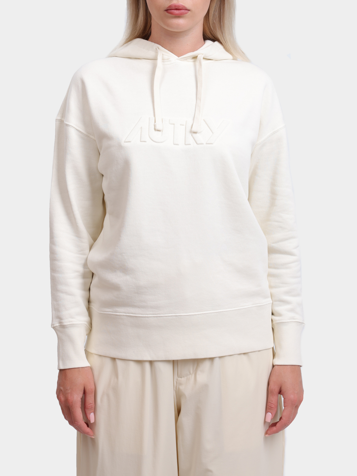 Худи Autry A24EHOPW521S белое женское с логотипом — купить в интернет-магазине Verdistore