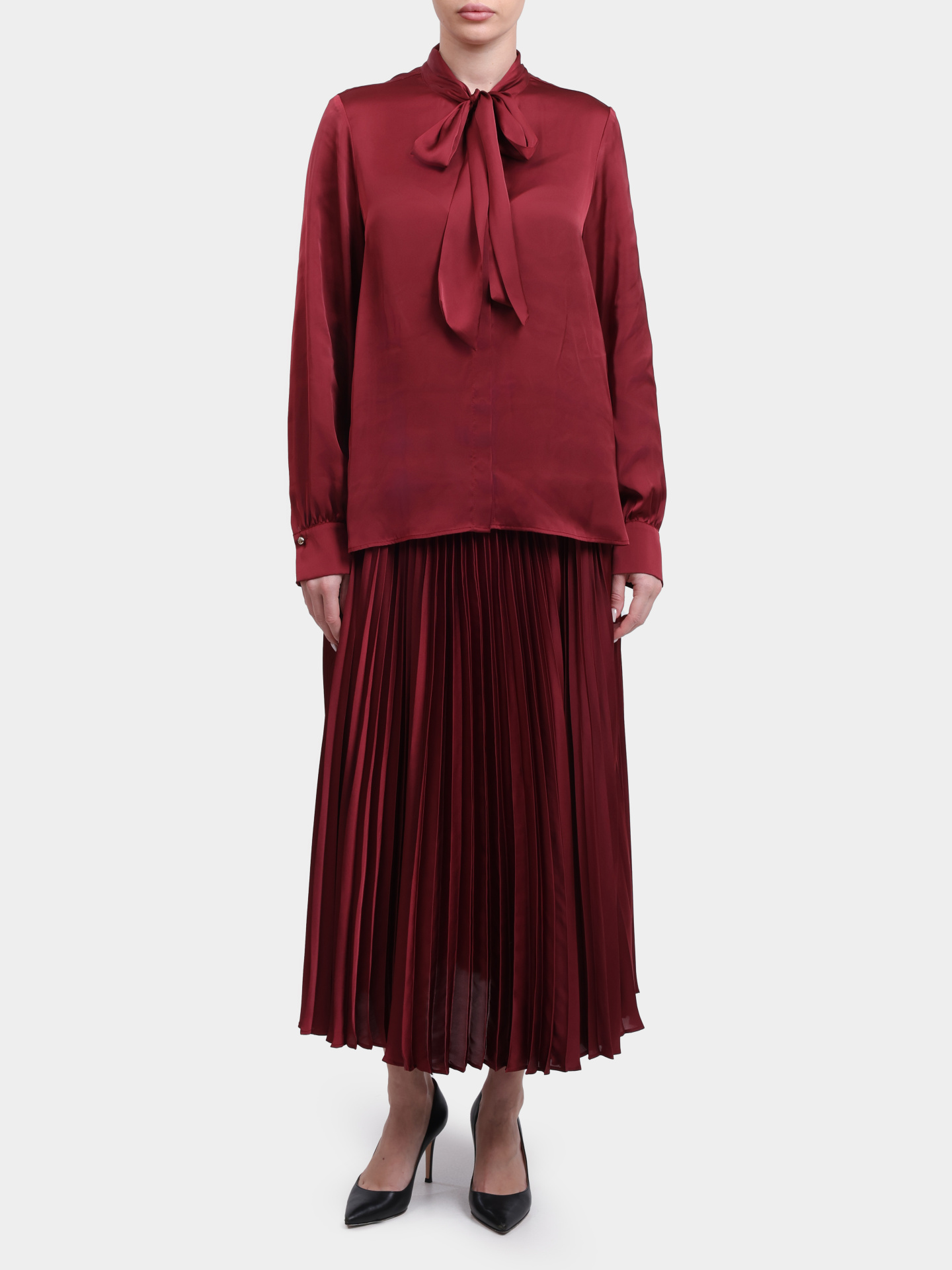 Блузка 58 254B58Bow 10019211 608 темно-красная женская — купить в интернет-магазине Verdistore