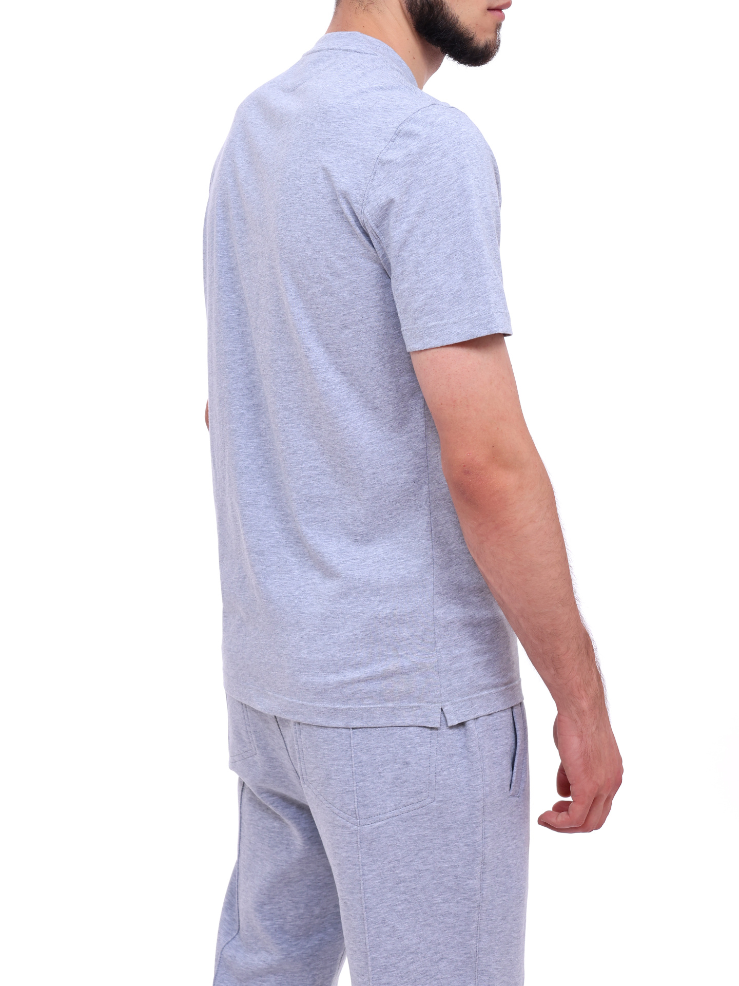 Футболка Brunello Cucinelli M0T618285 CDK61 серая мужская из хлопка — купить в интернет-магазине Verdistore