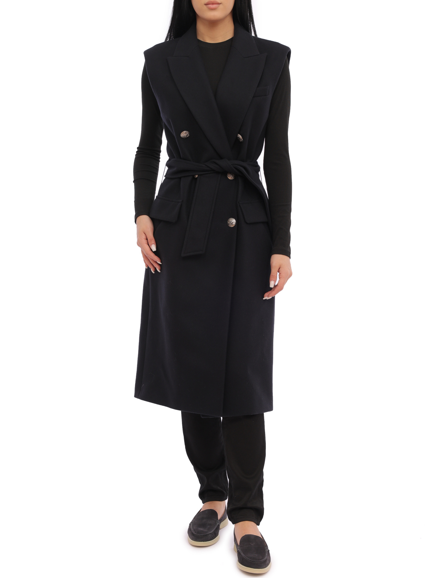 Жилет Barbara Bui P7107 двубортный женский с поясом — купить в интернет-магазине Verdistore