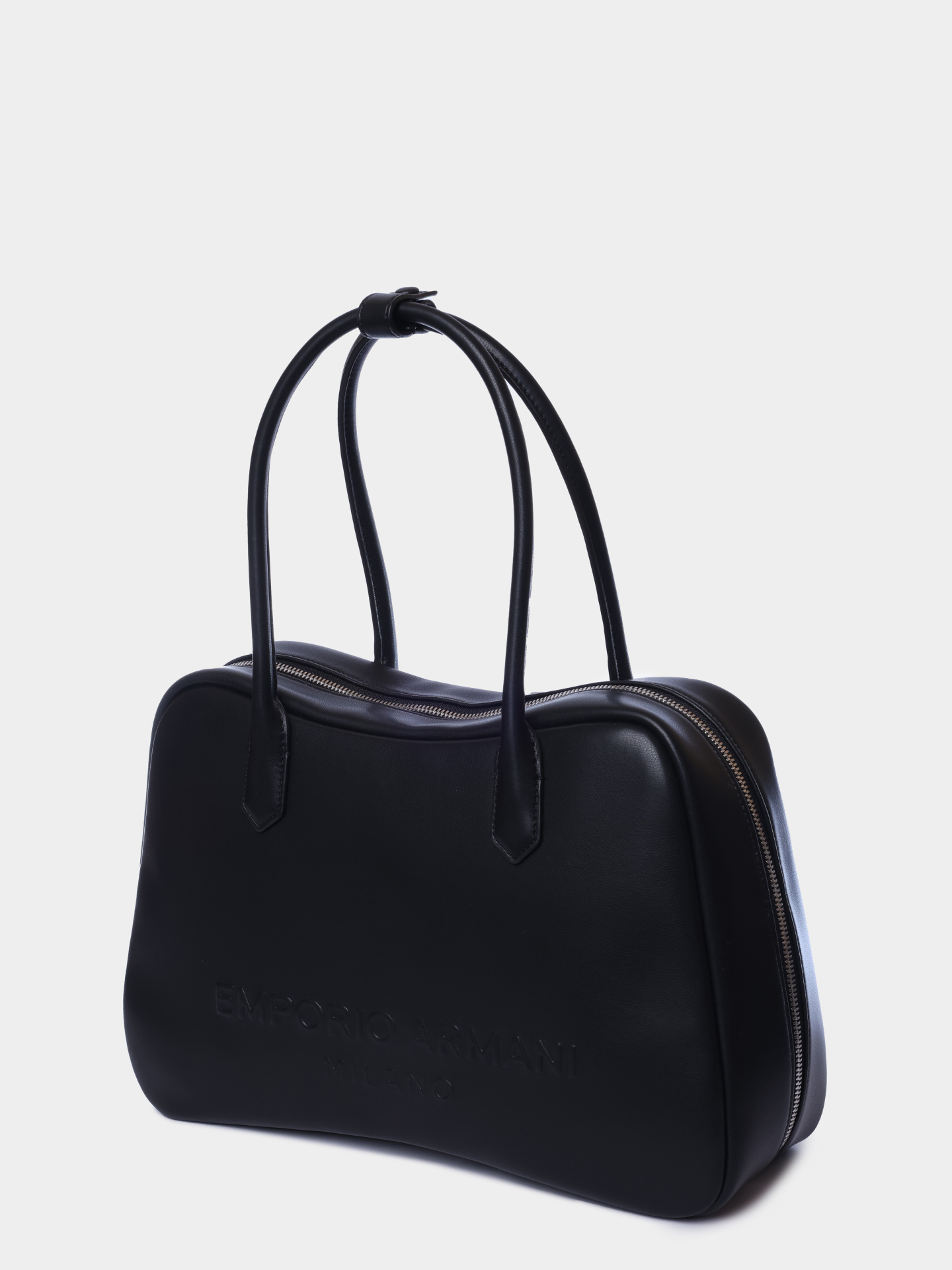 Сумка Emporio Armani EW004761 AF18673 UC001 черная женская изогнутого силуэта — купить в интернет-магазине Verdistore