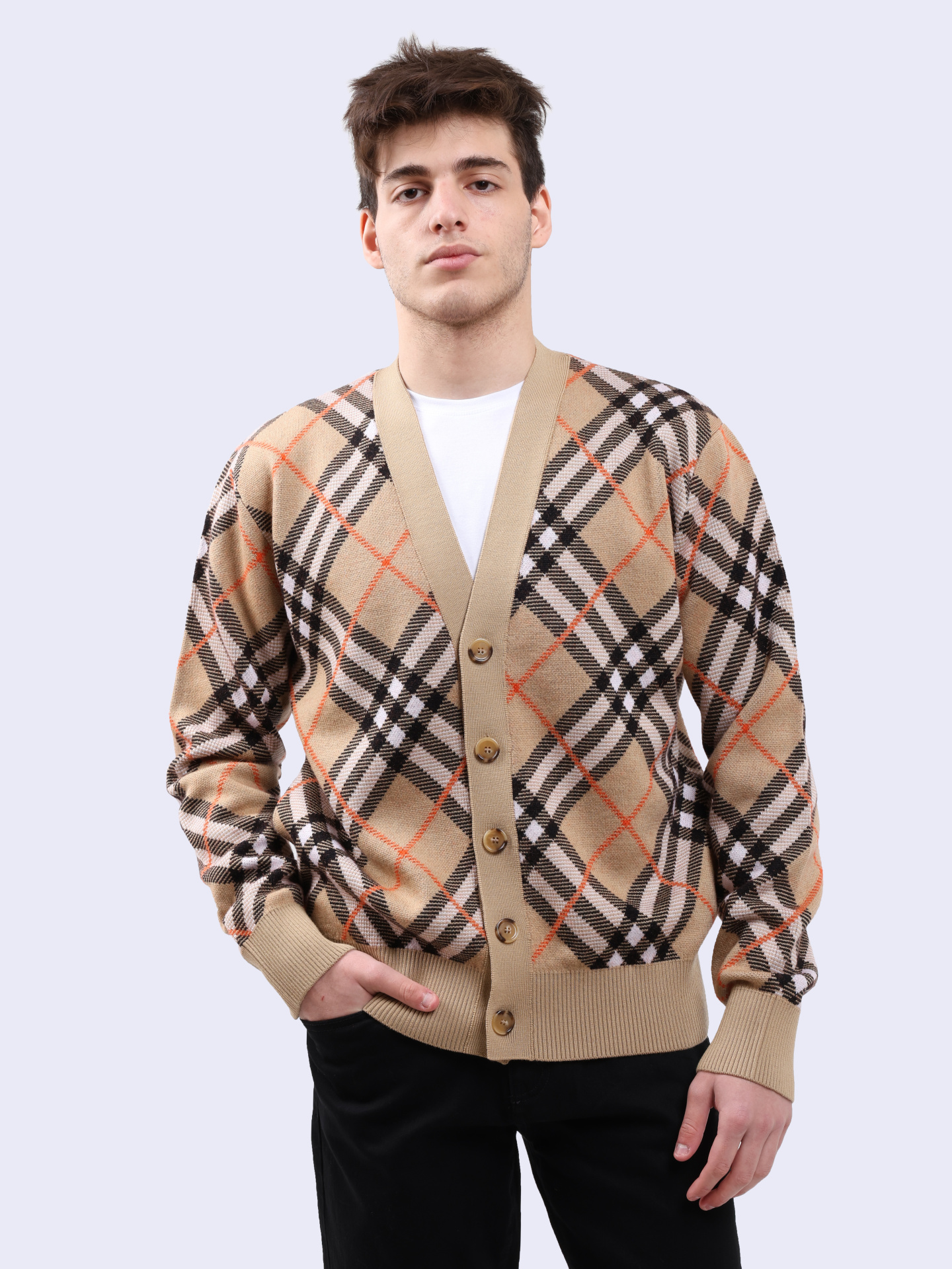 Кардиган Burberry 8093494 B9368 шерстяной мужской — купить в интернет-магазине Verdistore