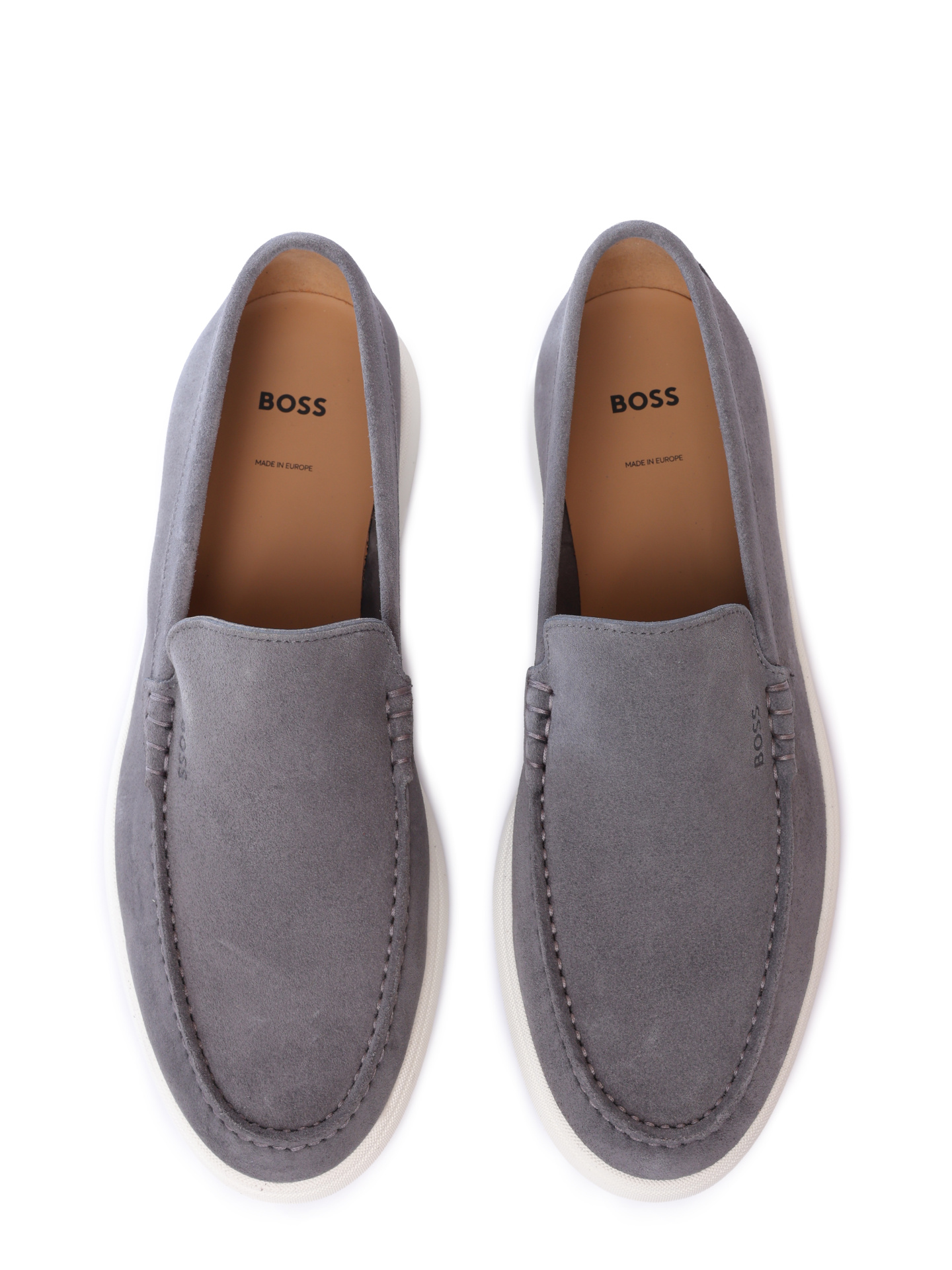 Лоферы Boss 50543083 035 серые мужские из замши — купить в интернет-магазине Verdistore