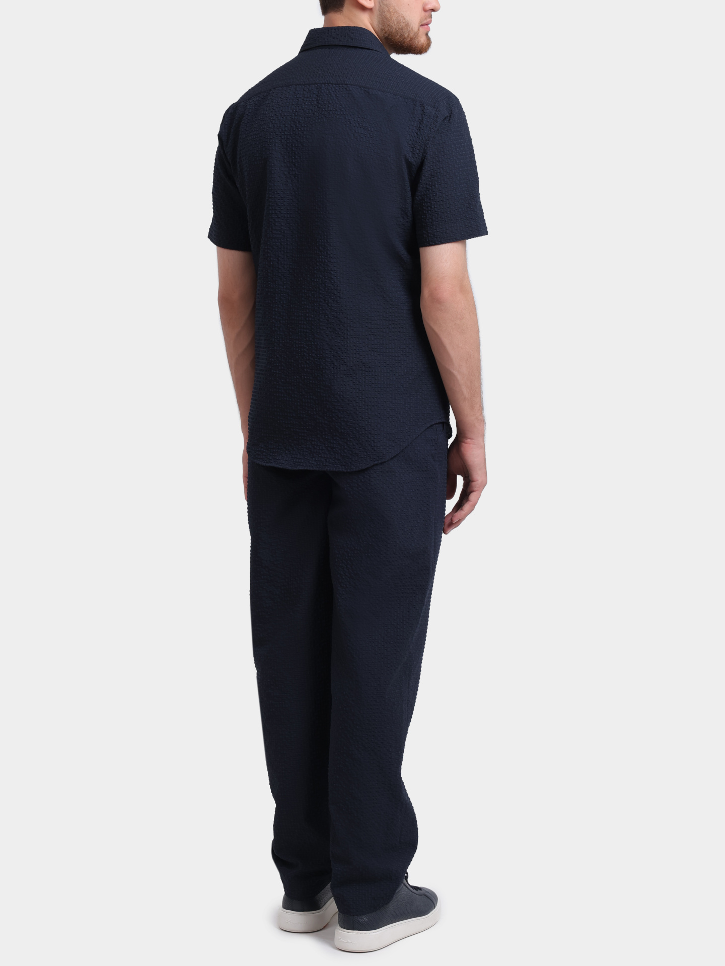 Брюки Emporio Armani EM005518 TE20392 UB109 фактурные мужские — купить в интернет-магазине Verdistore