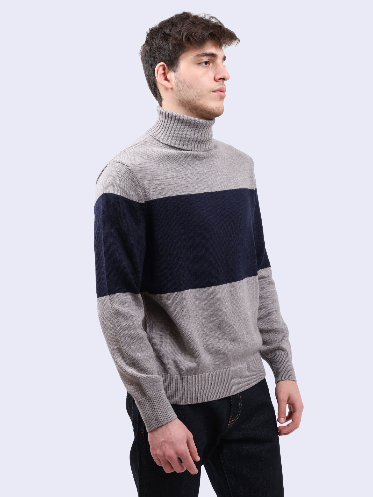 Свитер Armani Exchange 6DZM2E ZM1LZ 27AD серые мужской комбинированный — купить в интернет-магазине Verdistore