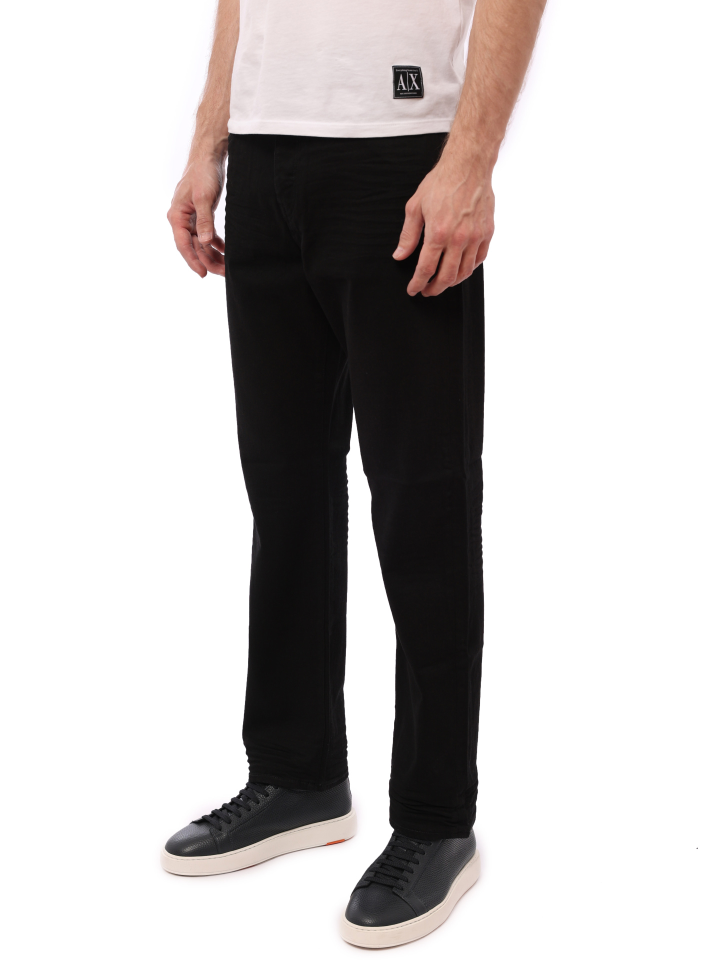 Джинсы Armani Exchange 6GZJ40 Z1RPZ черные мужские прямого кроя — купить в интернет-магазине Verdistore
