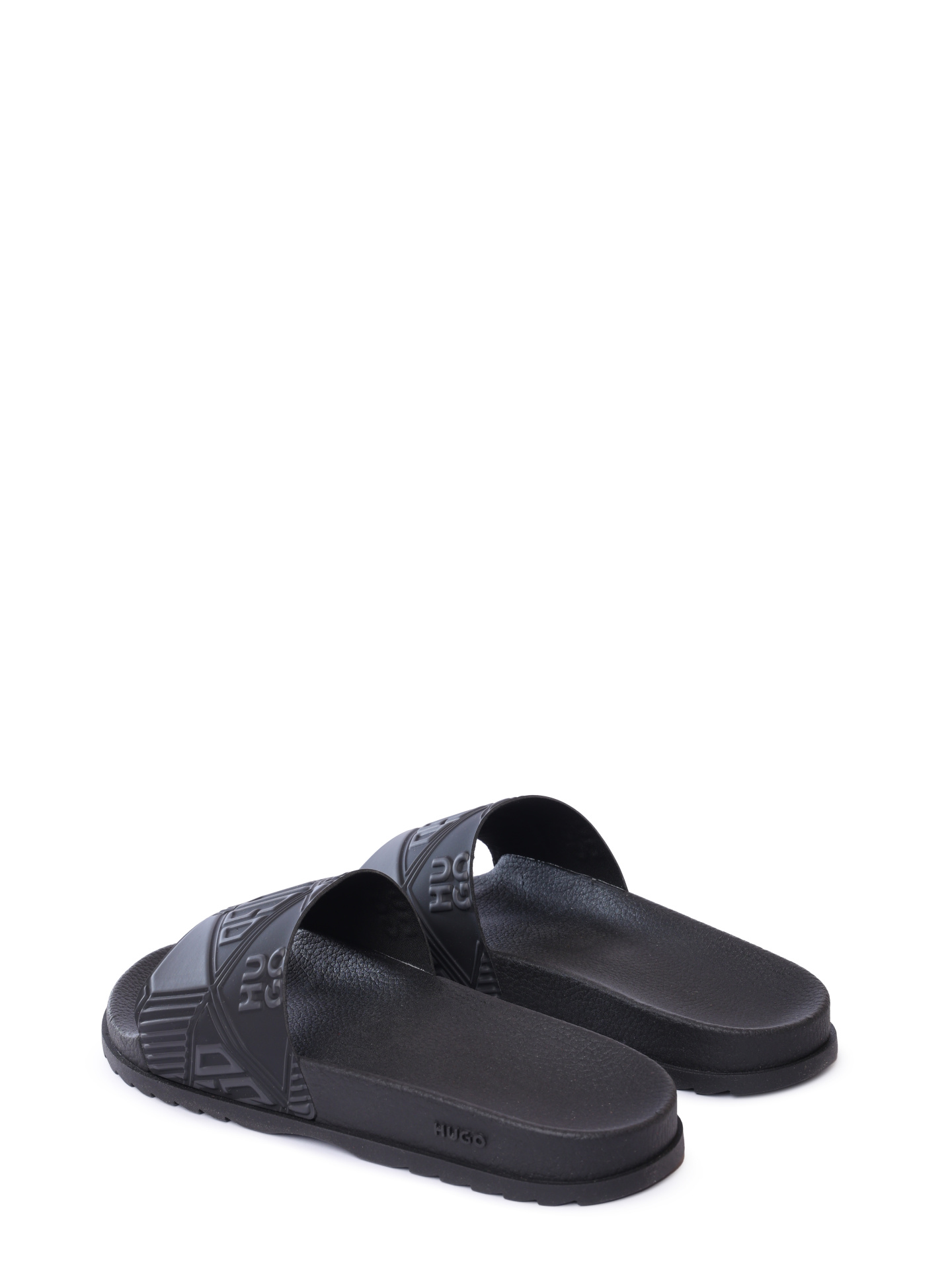 Шлепанцы Hugo 50542063 001 черные мужские с логотипом — купить в интернет-магазине Verdistore