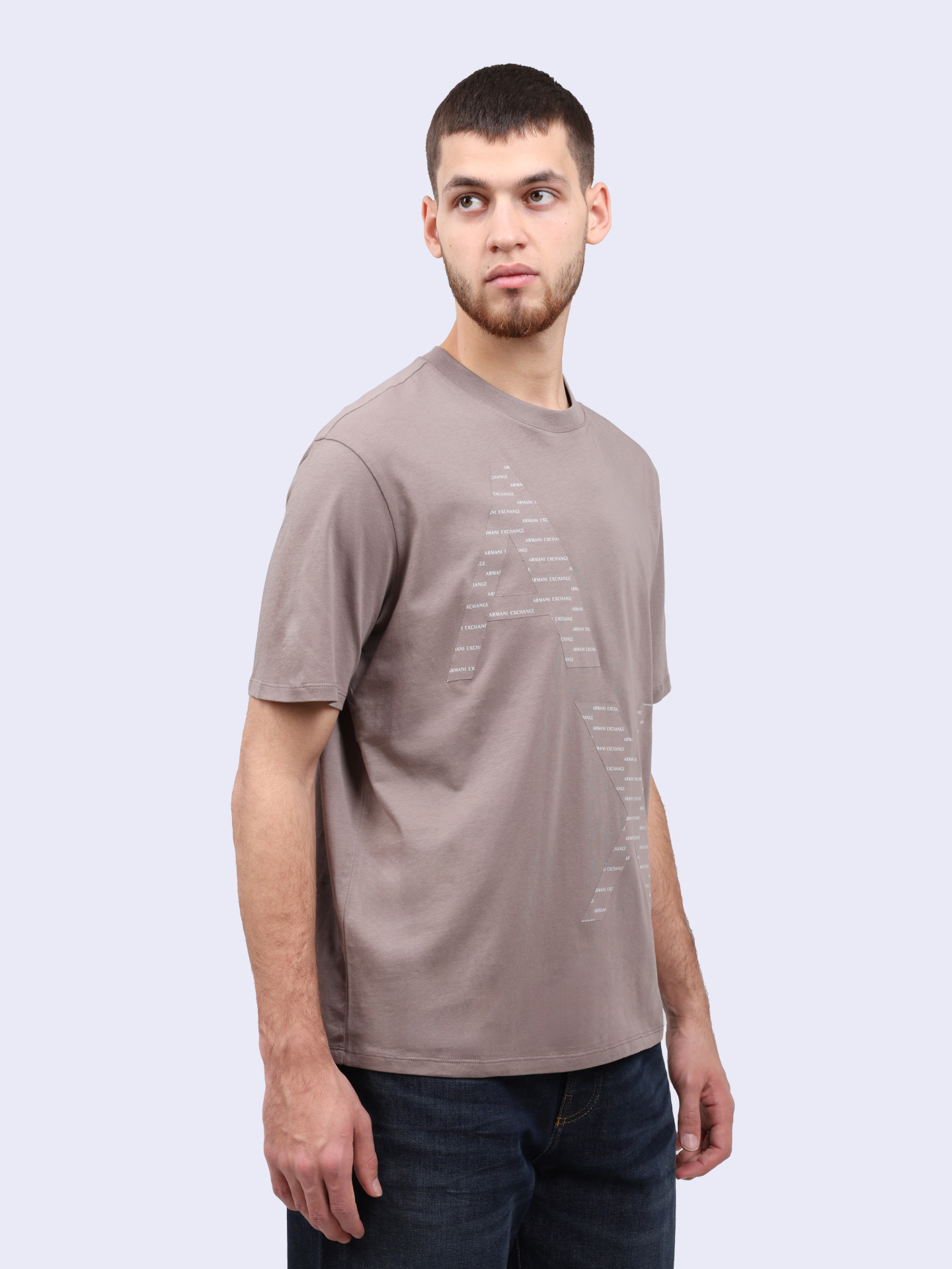 Футболка Armani Exchange 6DZTJK ZJ3VZ 17AC серая мужская хлопковая — купить в интернет-магазине Verdistore