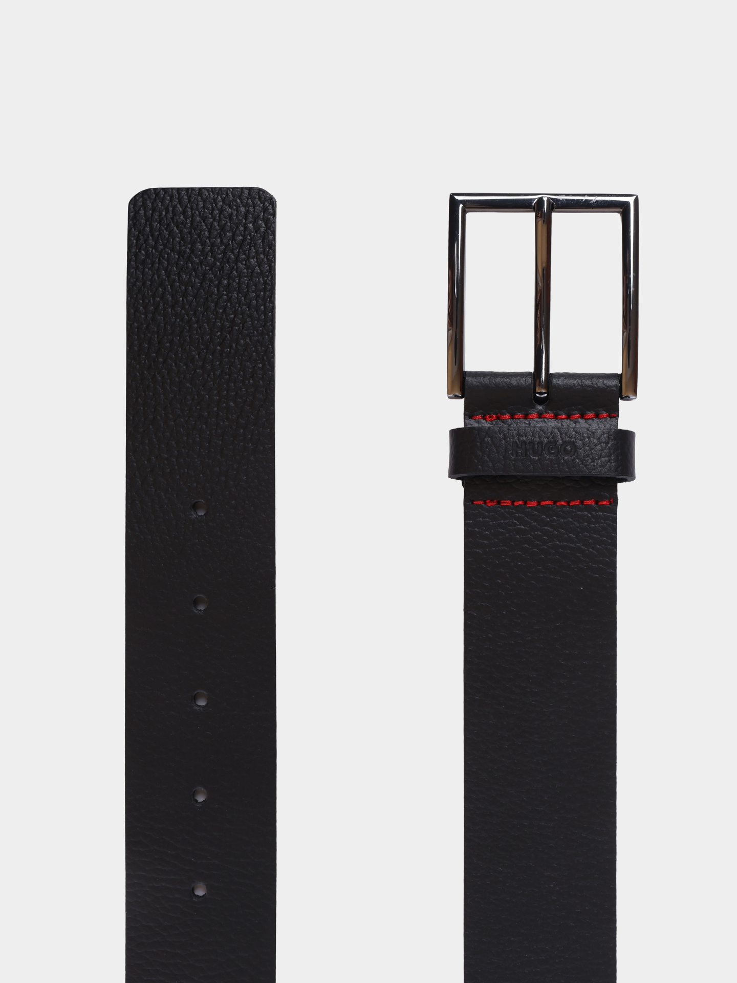 Ремень Hugo 50471562 002 черный мужской из кожи — купить в интернет-магазине Verdistore