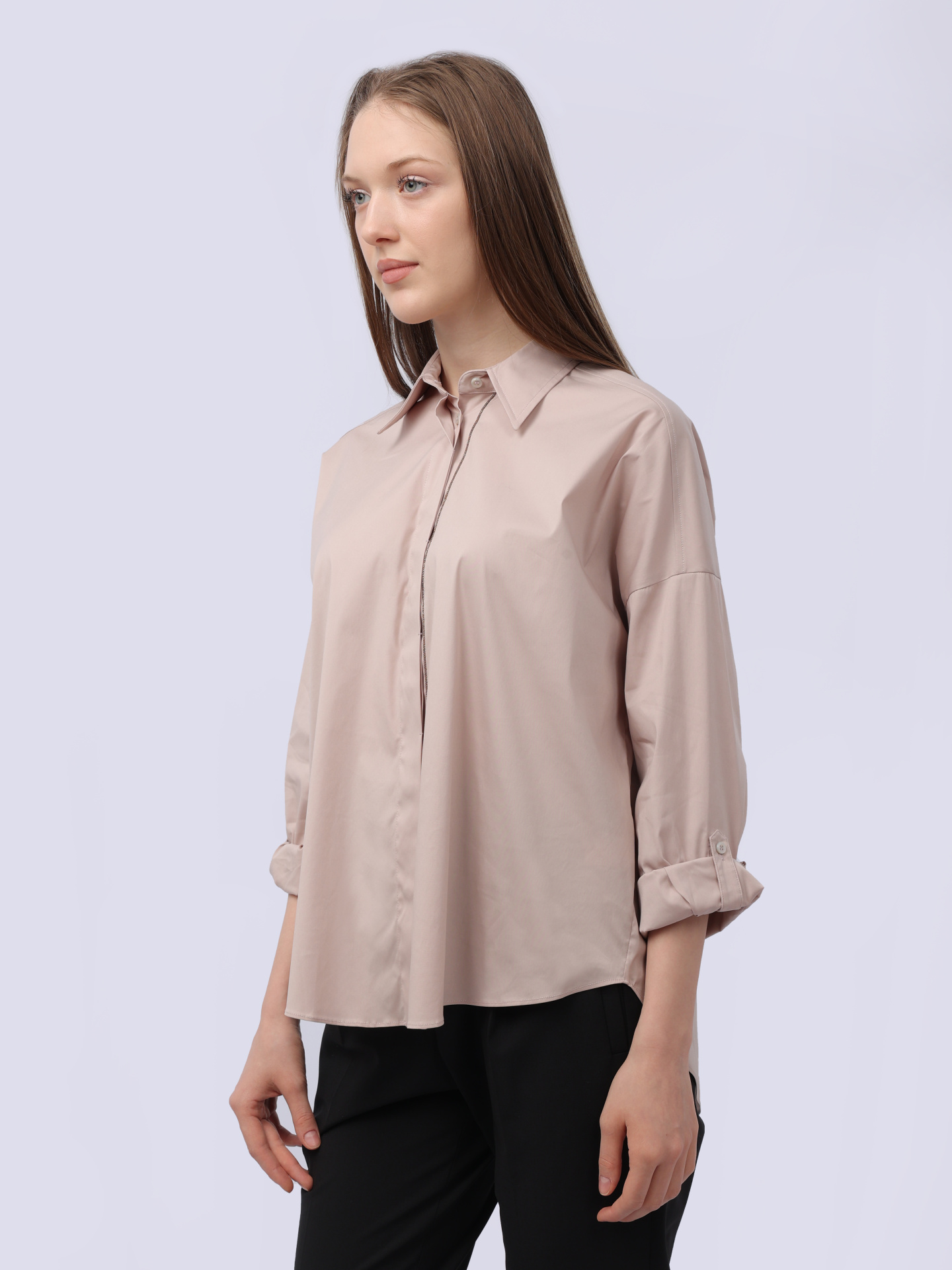 Рубашка Brunello Cucinelli M0091B1375 C9600 бежевая женская — купить в интернет-магазине Verdistore