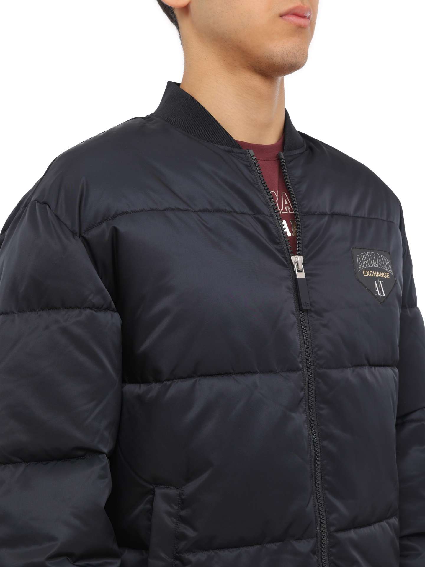 Пуховик Armani Exchange 6RZB23 ZNJ7Z 1510 темно-синий мужской стеганый — купить в интернет-магазине Verdistore
