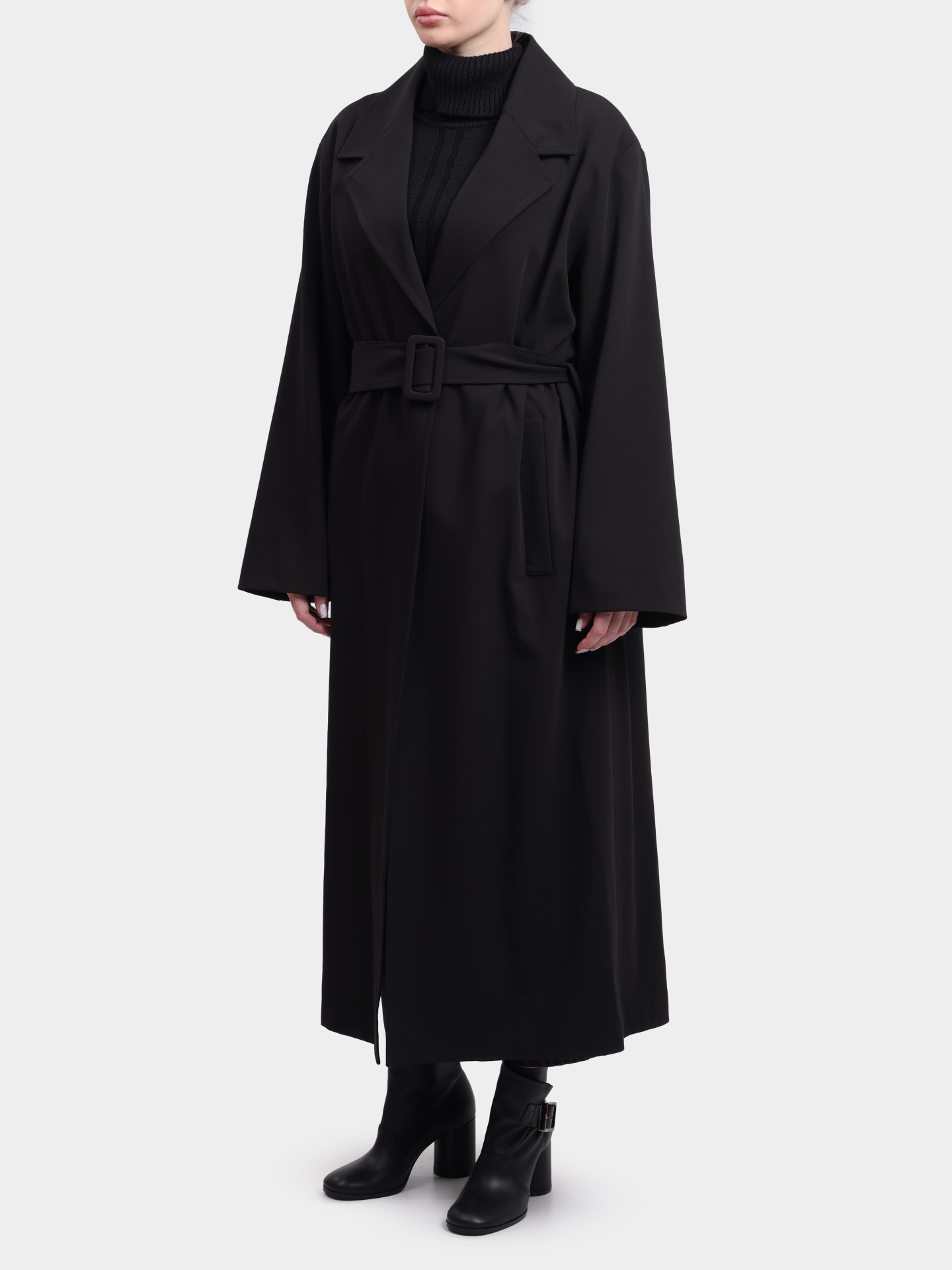 Тренч Alpha Studio AD-4668N 2002 черный женский с поясом — купить в интернет-магазине Verdistore