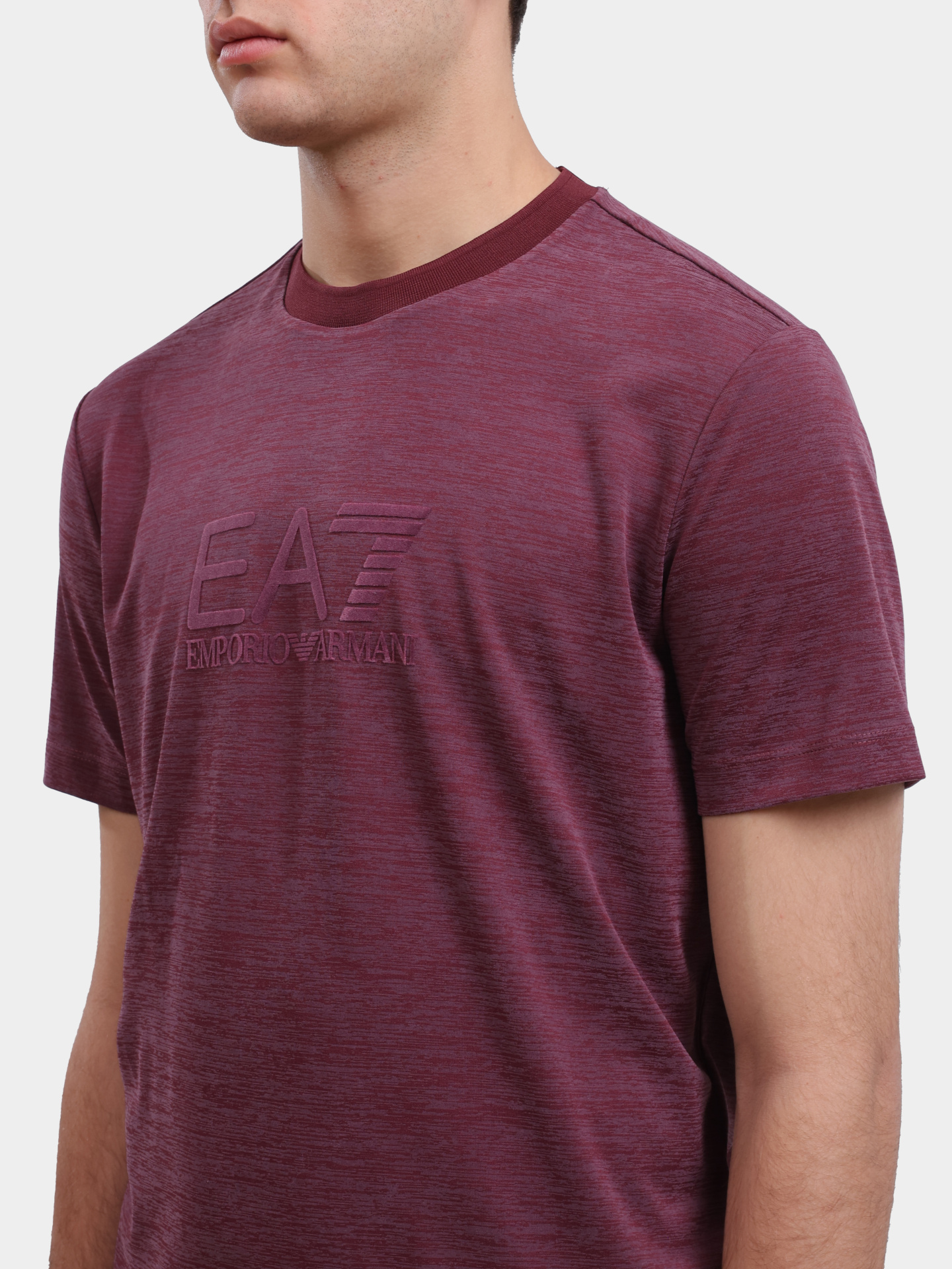 Футболка EA7 7M000755 AF13869 M5064 бордовая мужская — купить в интернет-магазине Verdistore